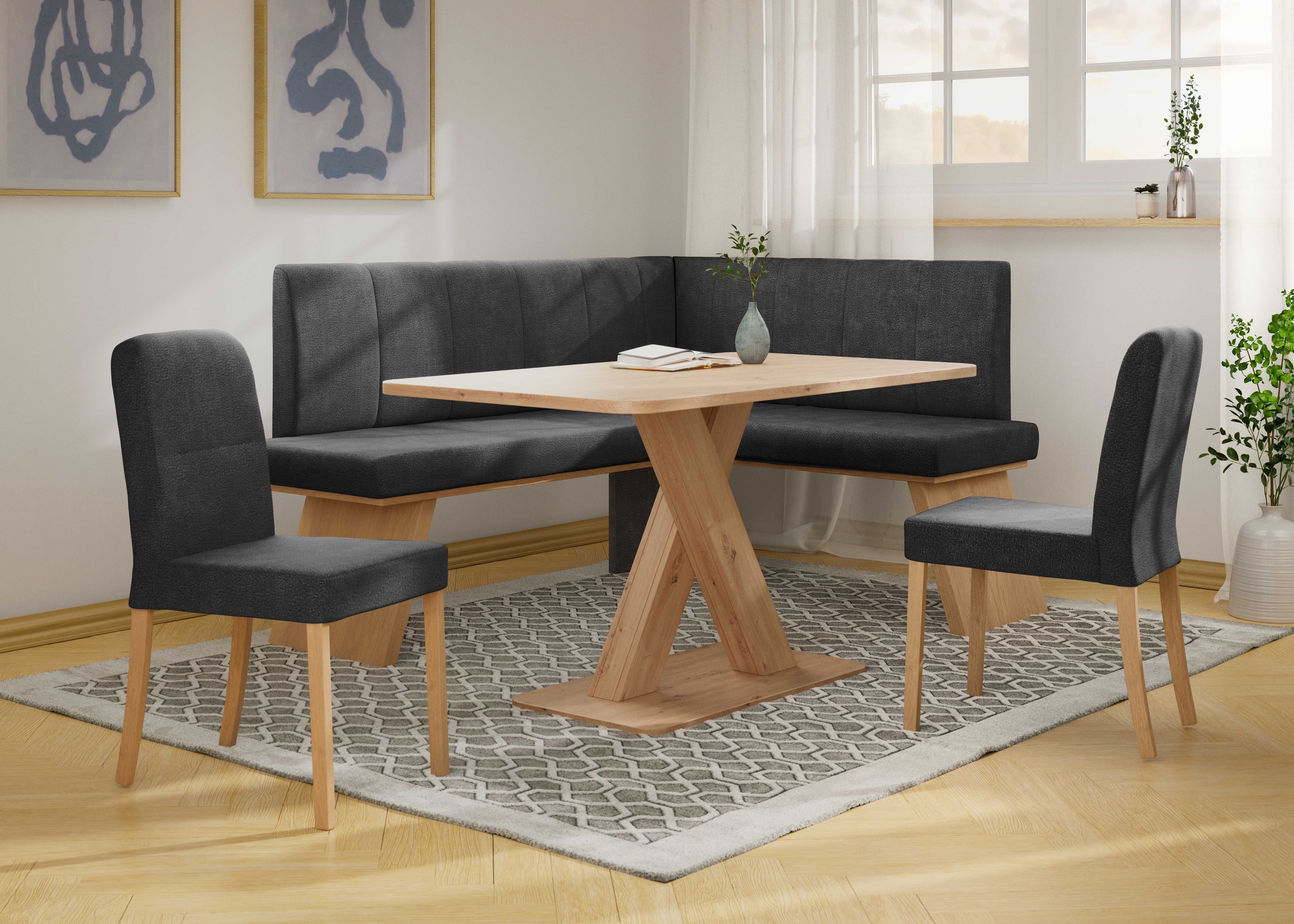 Home affaire Eckbankgruppe »Nina« Set, 4er, 4 Stk. tlg. Sitzgruppe Esszimme günstig online kaufen