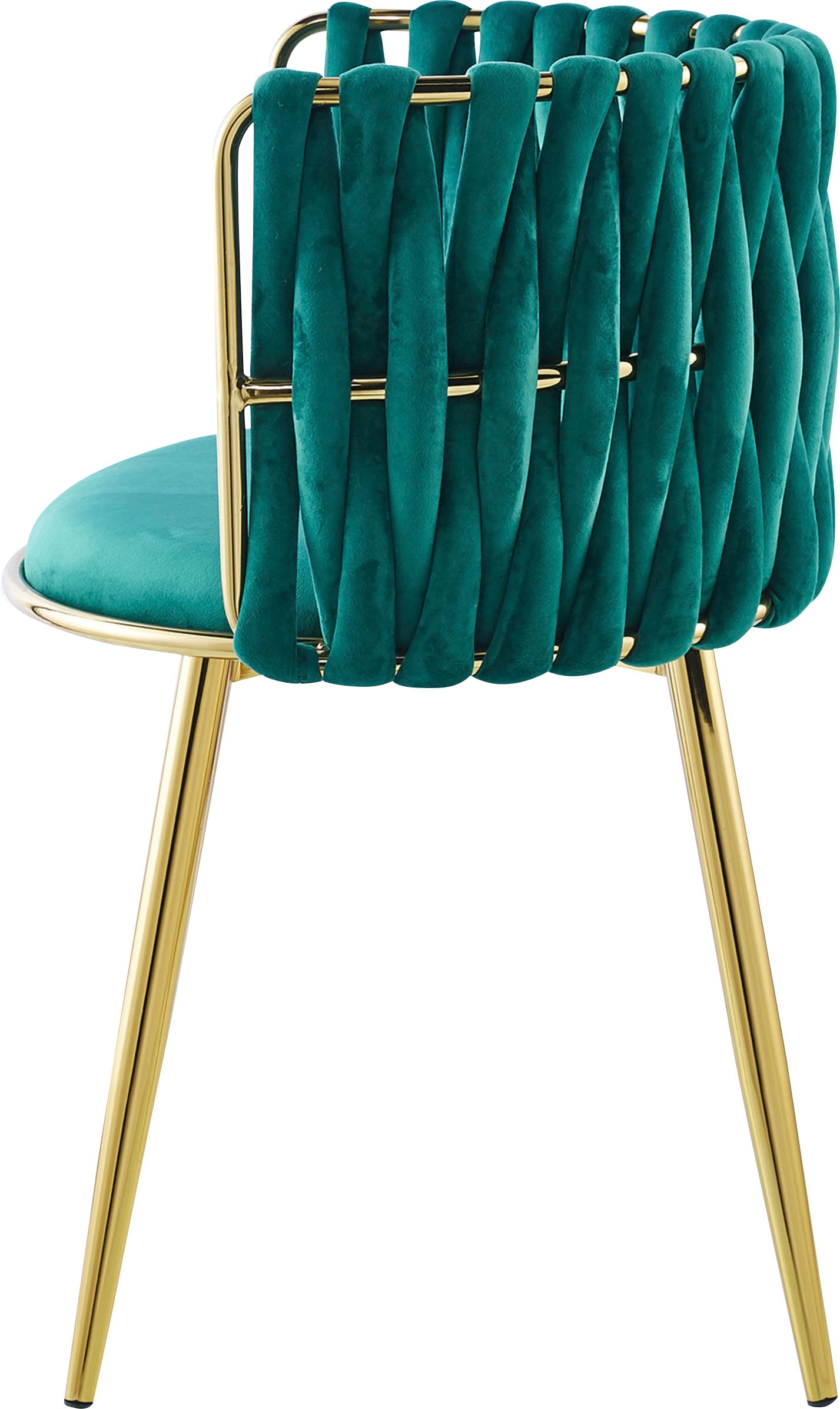 Kayoom Esszimmerstuhl »Stuhl Milla 125 2er-Set,tolles Design der Rückenlehne,runde Sitzfläche«, (Set), 2 St., Stoffbezug, samtweicher Bezug, hochwertig, vielseitig einsetzbarer Stuhl