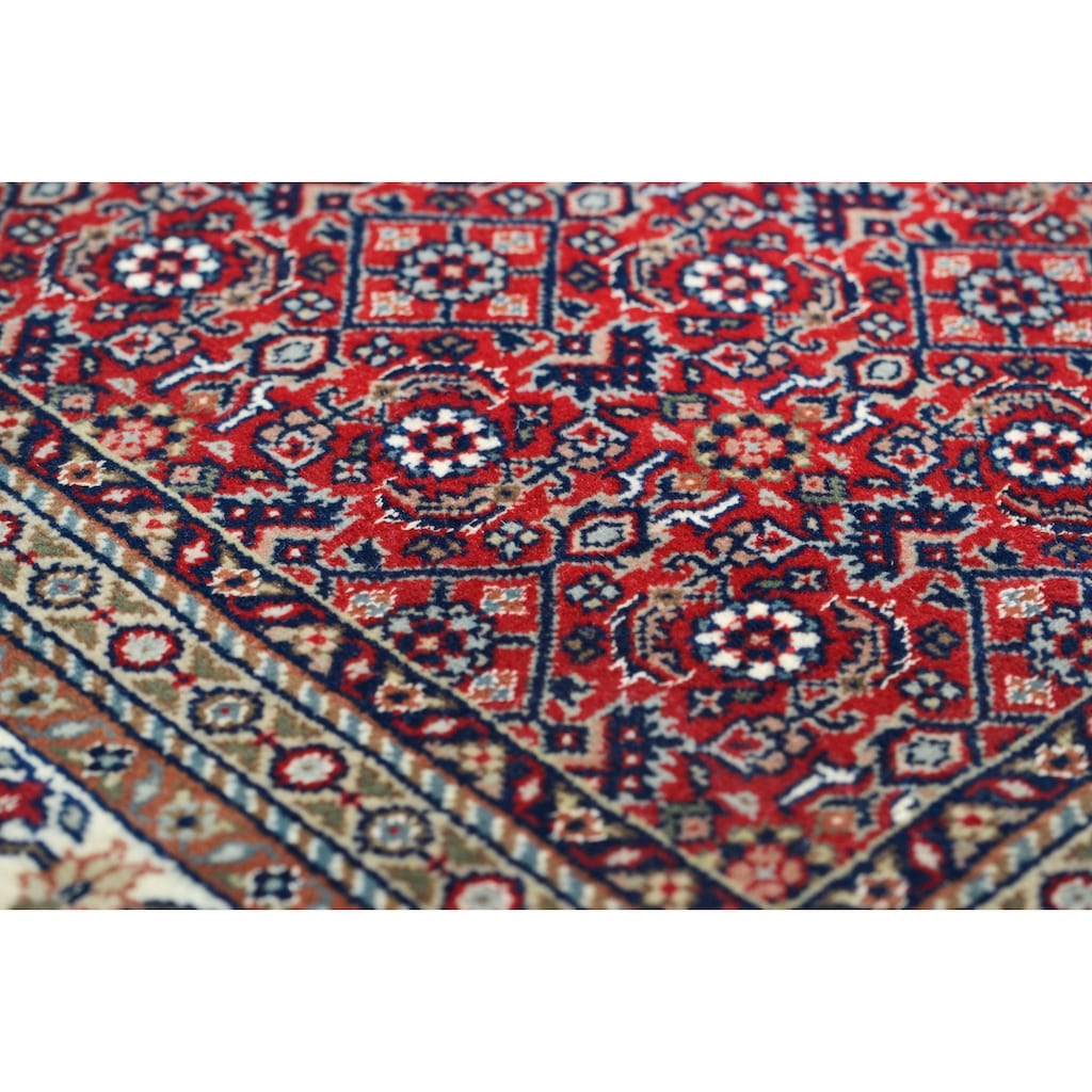 THEKO Orientteppich »Sirsa Seta Bidjar«, rechteckig, 12 mm Höhe, handgeknüpft, Material: 80%Wolle, 20% Seide, mit Fransen