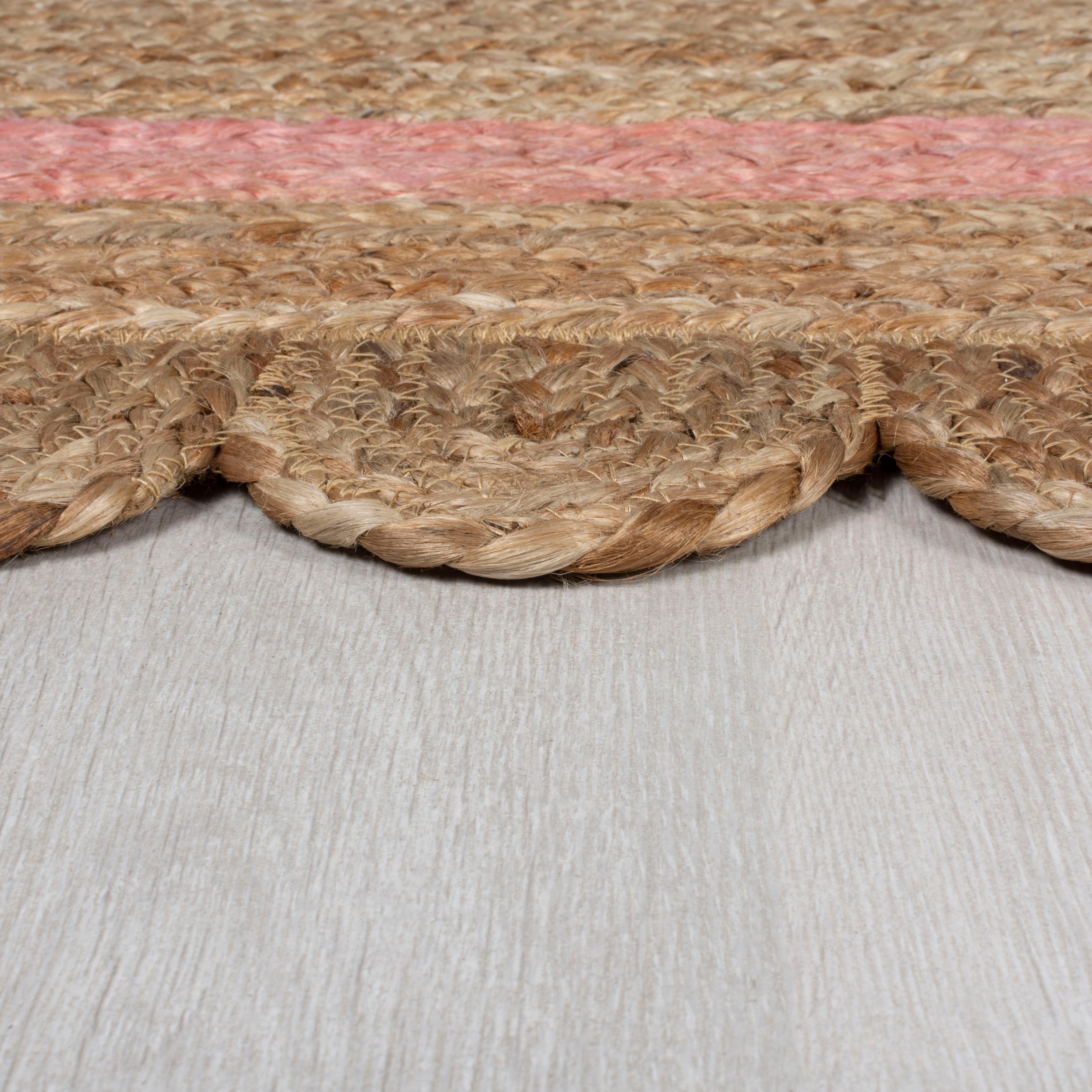 FLAIR RUGS Teppich »Grace«, rechteckig, 7 mm Höhe, aus 100% Jute, fußbodenheizungsgeeignet, mit Bordüre