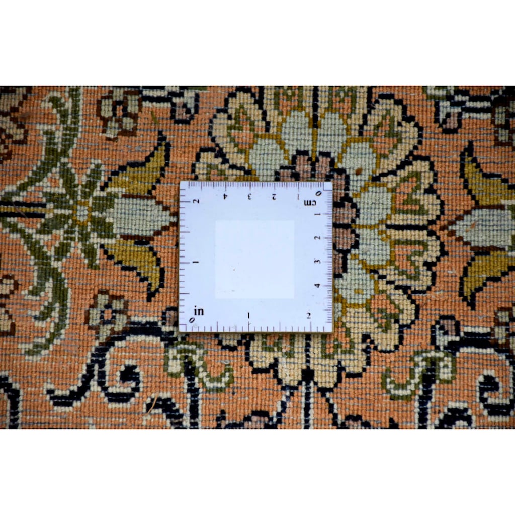 Kayoom Seidenteppich »Gum 8398«, rechteckig, 10 mm Höhe, Einzelstück mit Zertifikat, Wohnzimmer