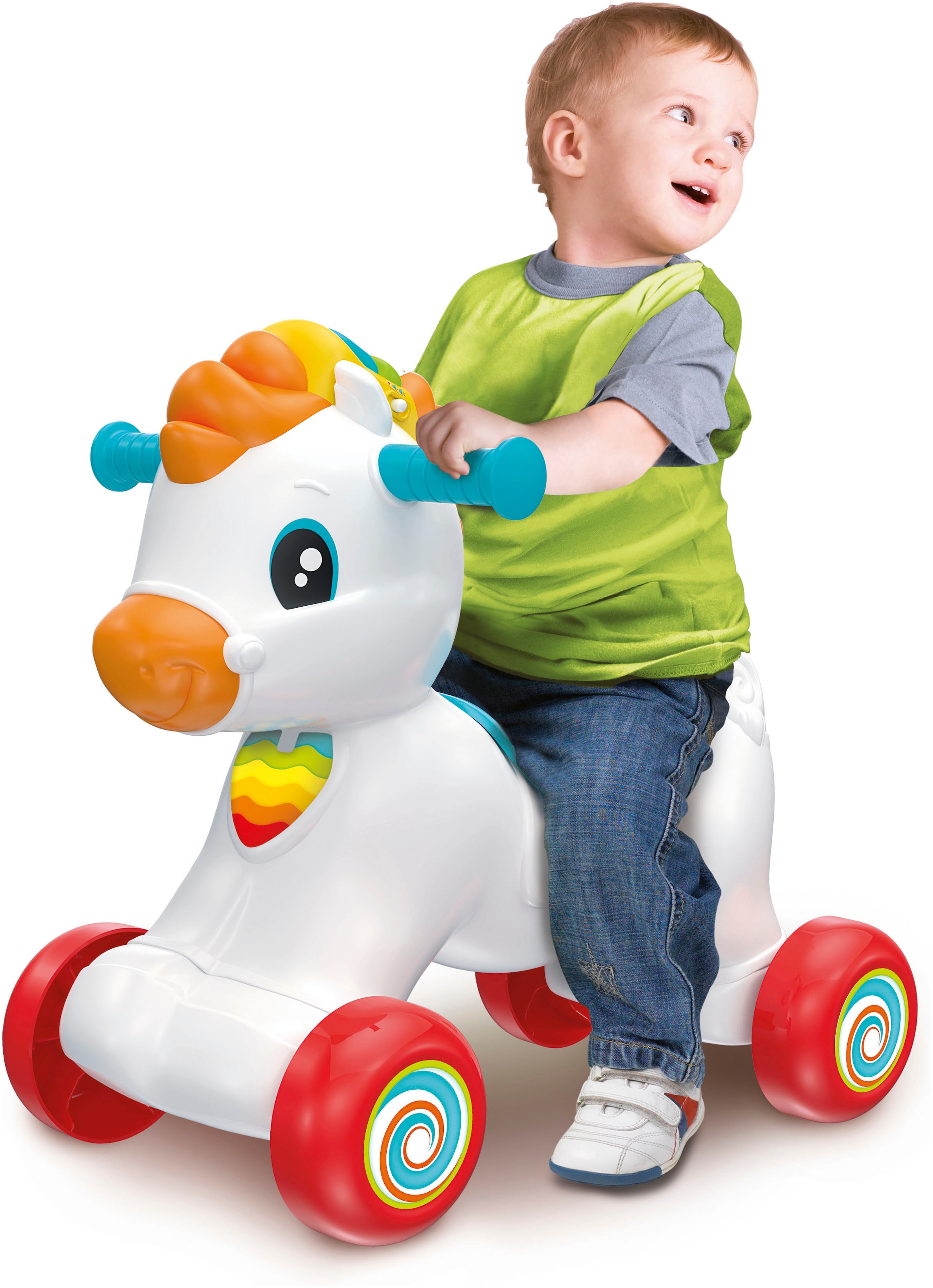 Clementoni® Schaukeltier »Baby Clementoni, 3in1 Schaukel-Pony«, mit Sound; Made in Europe