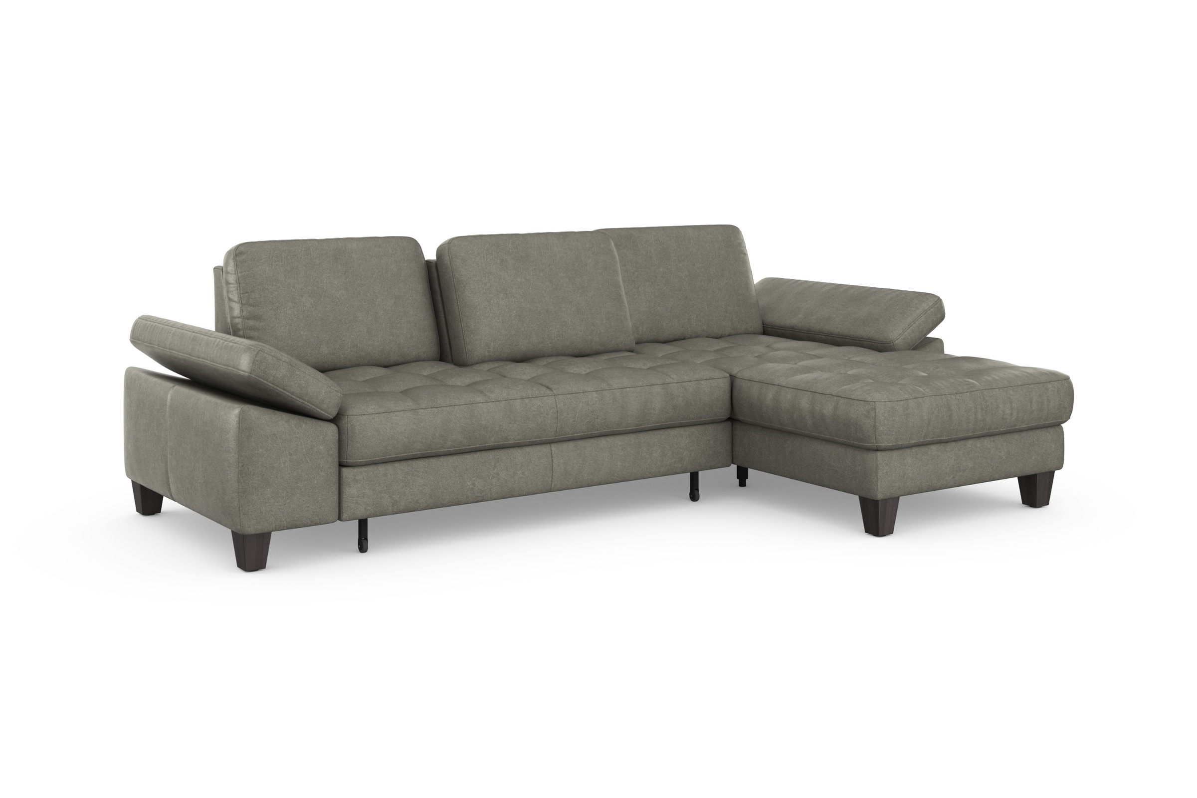 sit&more Ecksofa »Westham L-Form«, Recamiere, mit oder ohne Bettfunktion, Bettkasten, Füße wengefarben