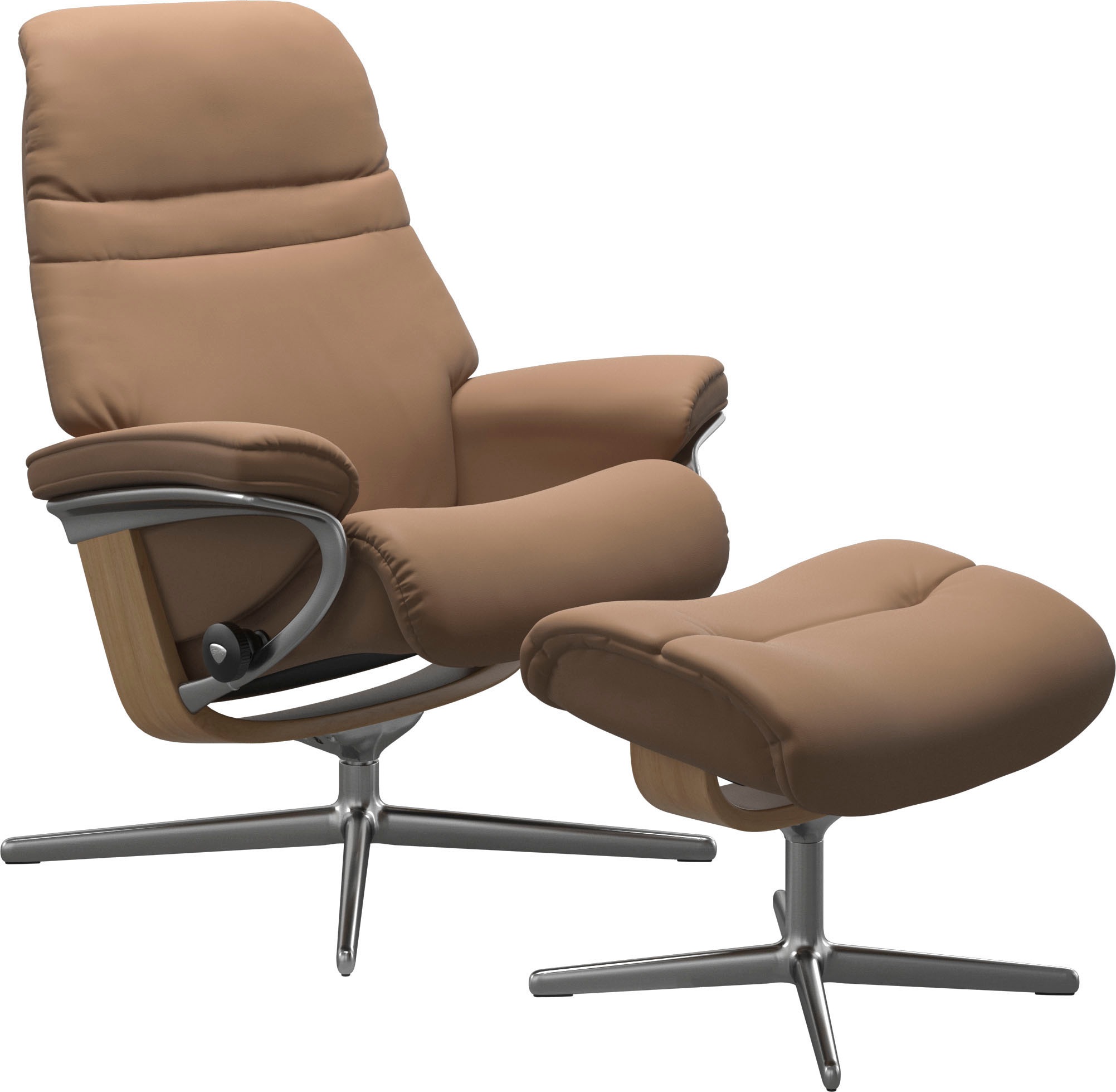 Stressless® Fußhocker »Sunrise« mit Cross Base, Größe S, M & L, Holzakzent Eiche