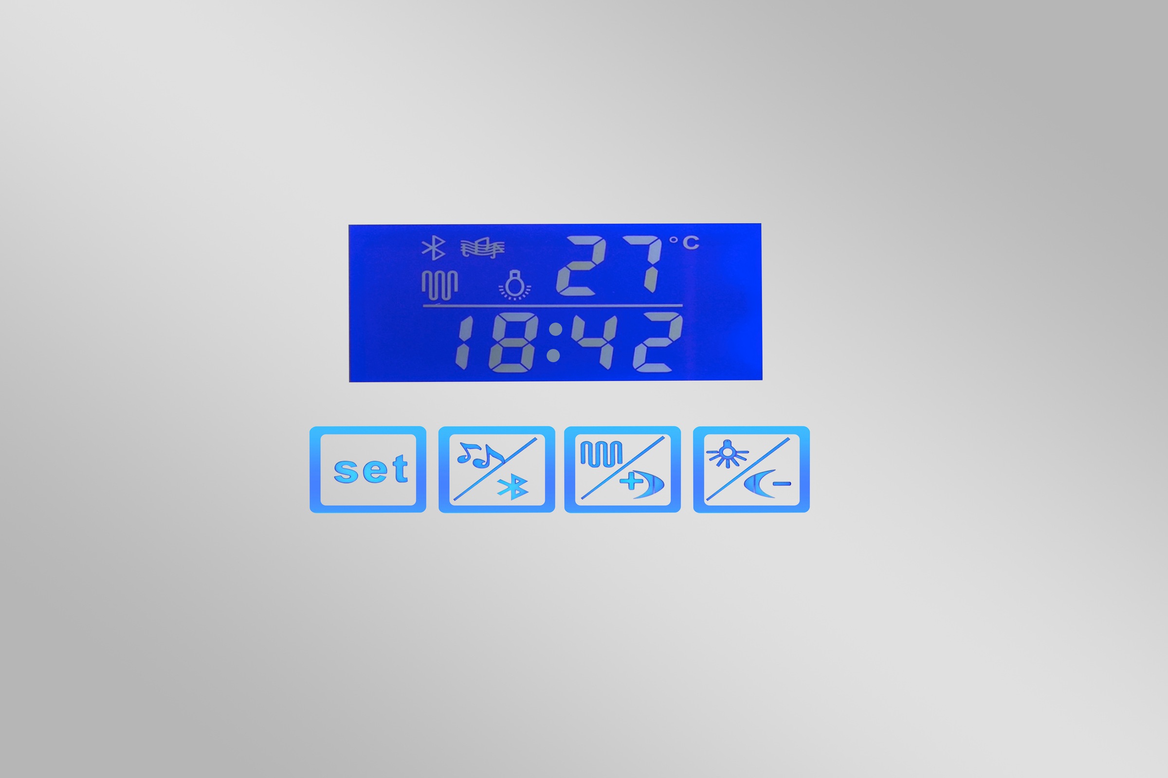 Sanotechnik LED-Lichtspiegel, 120x60 cm, mit Thermometer