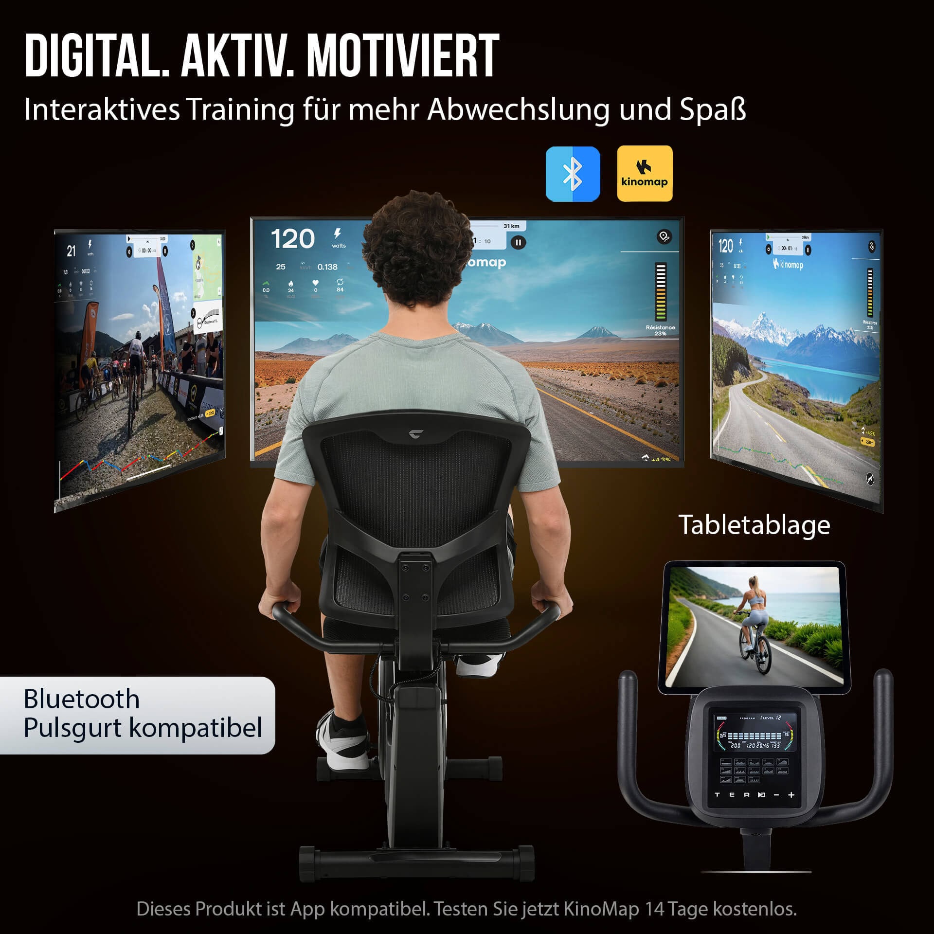 Christopeit Sport® Liege-Ergometer »Sitz-Ergometer RS 4000« 150 kg max. Benutzergewicht, Fahrrad, 32 Widerstandsstufen