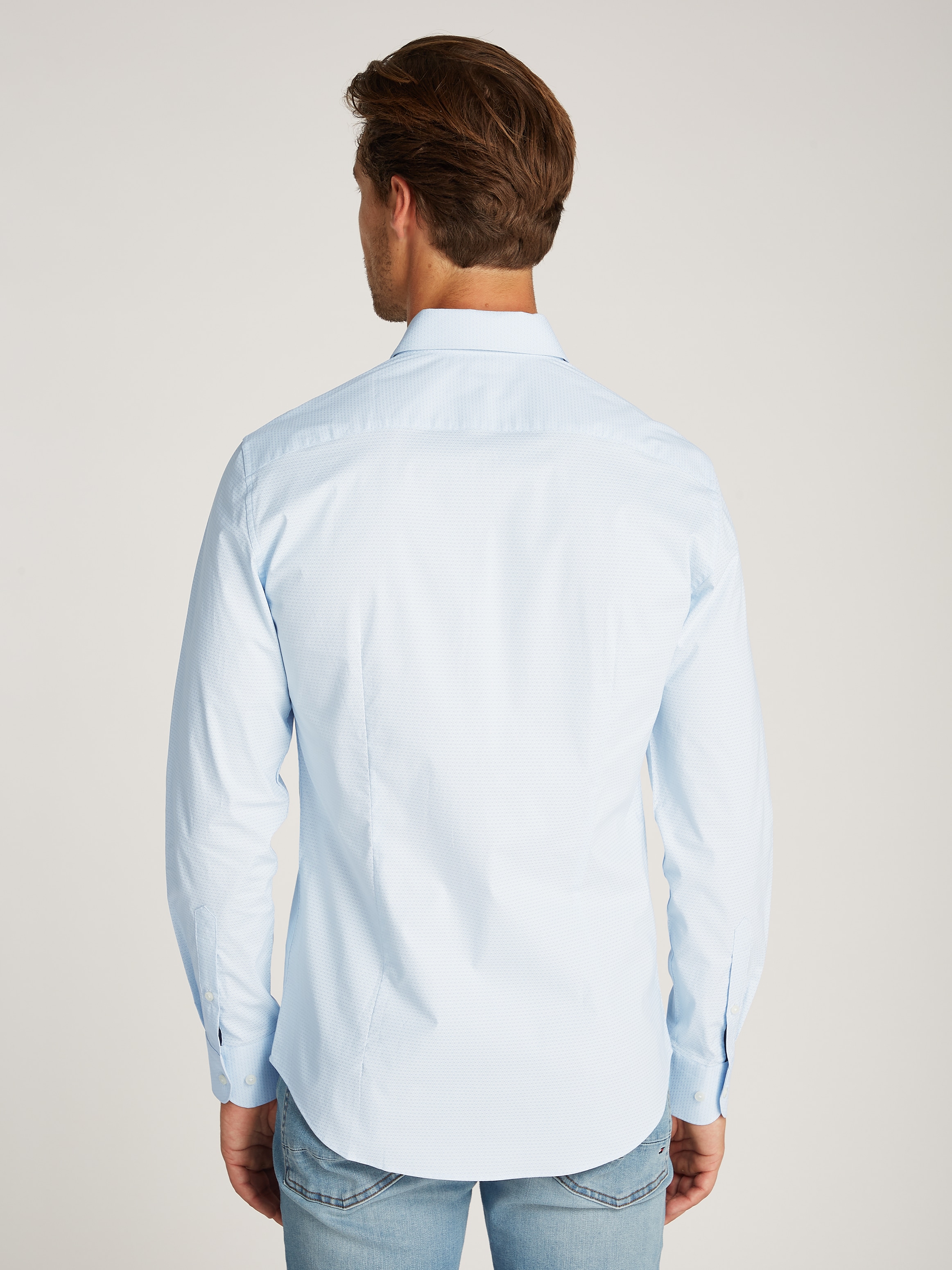 Tommy Hilfiger Businesshemd »CL STRETCH GEO PRINT SF SHIRT«, mit Minimal-Print