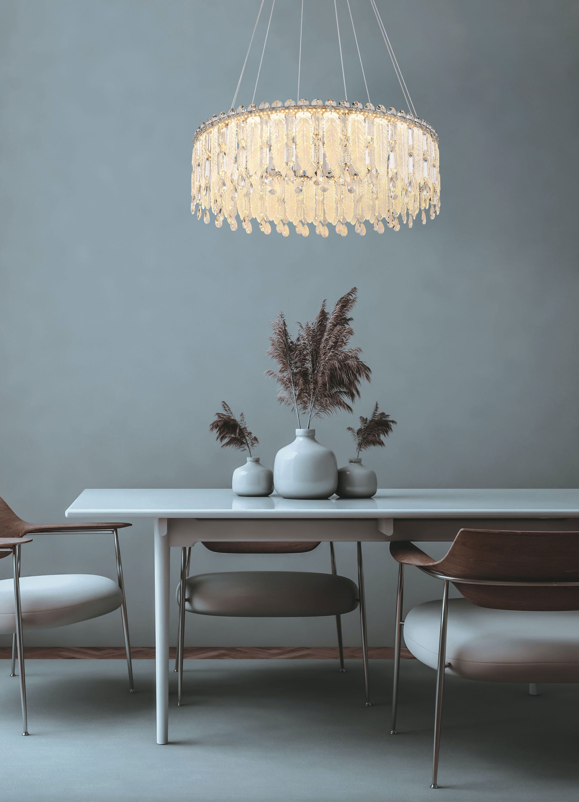 GLOBO LIGHTING Hängeleuchte »KLUNKA« LED-Modul 1 Stk. warmweiß - kaltweiß Hängelampe Esszimmer-Leuchte Esstischleuchte Wohnzimmer