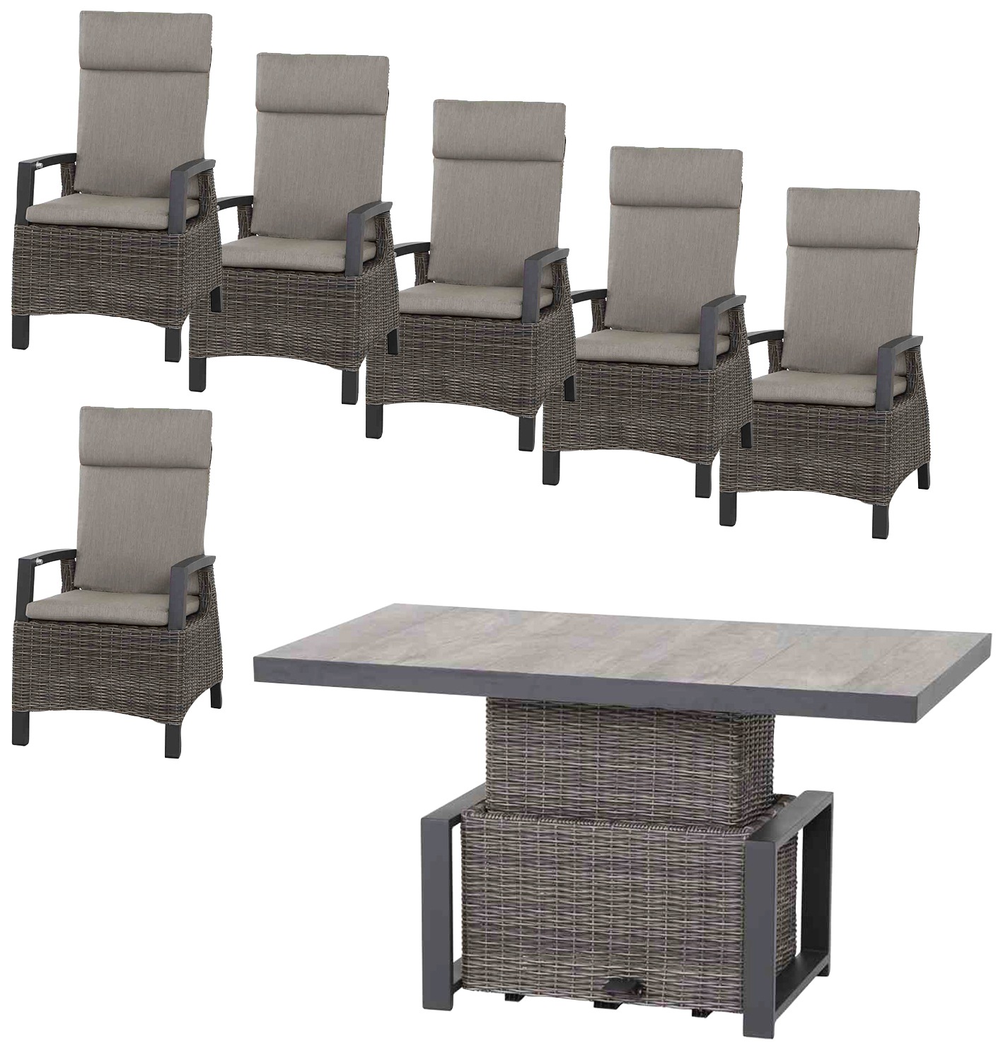 Siena Garden Garten-Essgruppe »Corido« 7 Stk. tlg. günstig online kaufen