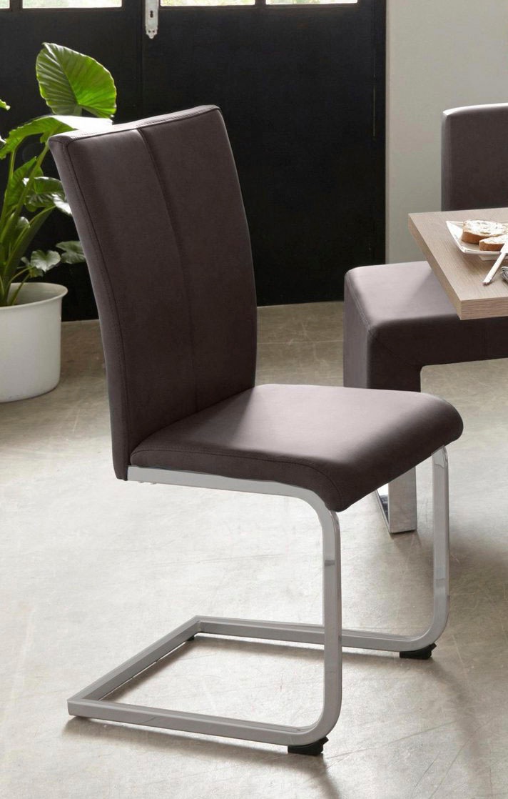 Home affaire Freischwinger »Alex«, (Set), 2 St., Kunstleder LOOK, Stuhl belastbar bis 120 Kg, Gestell im Chrom-Look