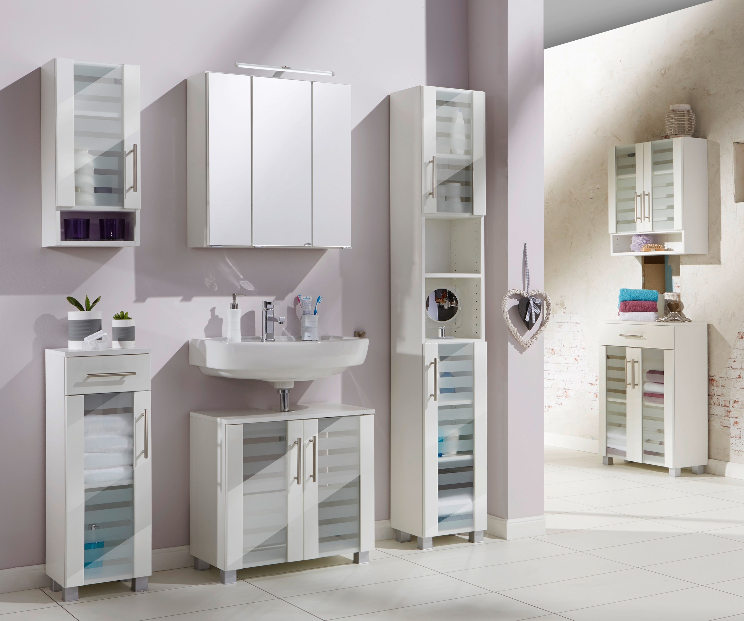 welltime Hängeschrank »Jaca«, Breite 30 cm, mit MDF Hochglanz-Fronten