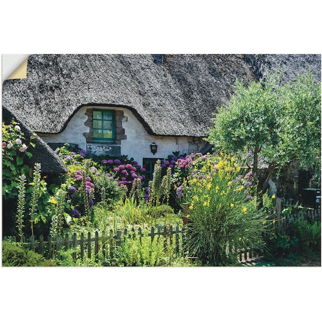 Artland Wandbild »Altes Landhaus im Norden Frankreichs«, Gartenbilder, (1 St.),  als Alubild, Leinwandbild, Wandaufkleber oder Poster in versch. Größen auf  Raten kaufen