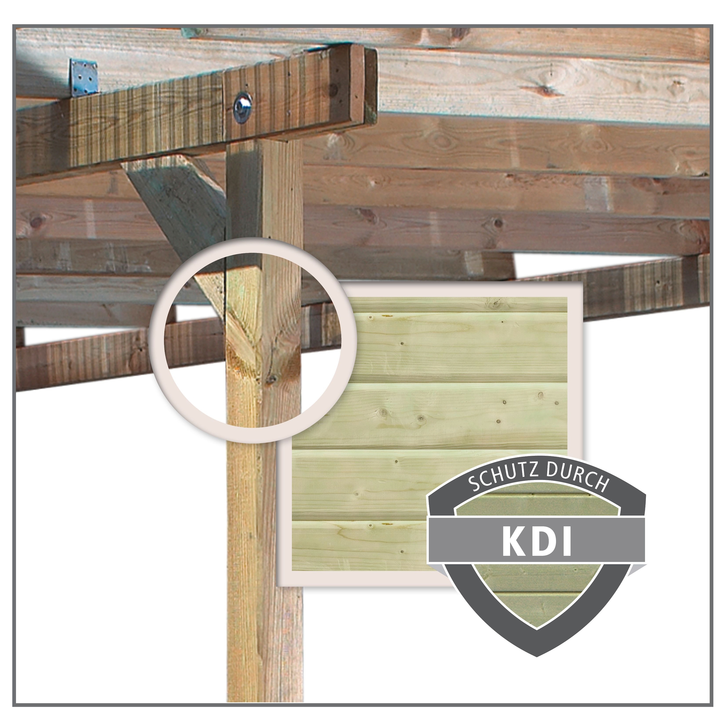 Karibu Pavillon »Oslo 2«, (Set), BxTxH: 392x451x315 cm, mit H-Pfostenanker
