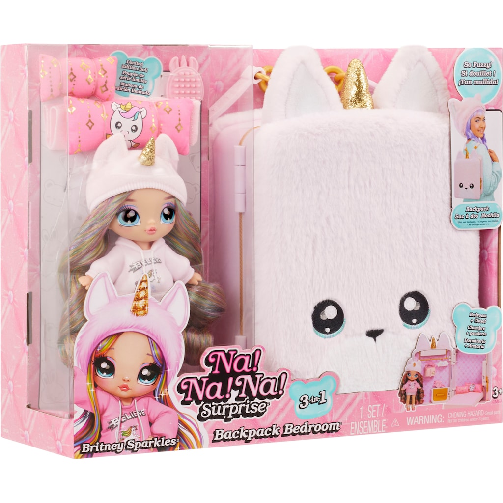 MGA ENTERTAINMENT Puppenmöbel »3in1 Backpack Bedroom Unicorn Playset- Britney Sparkles«