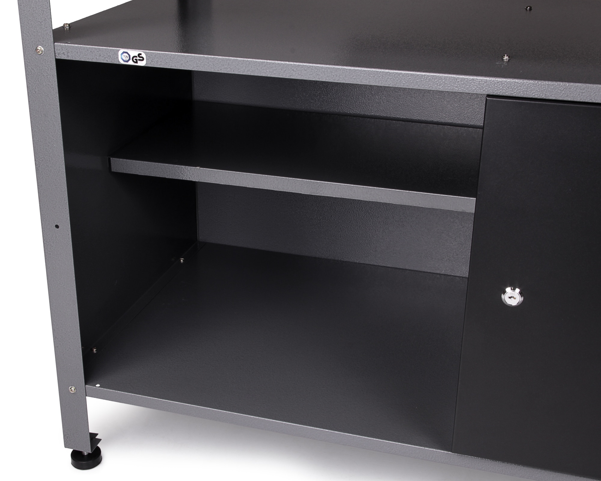 ONDIS24 Werkstatt-Set »Ecklösung »One««, (3 tlg.), Arbeitshöhe 85 cm - Buchen Arbeitsplatte 27 mm stark