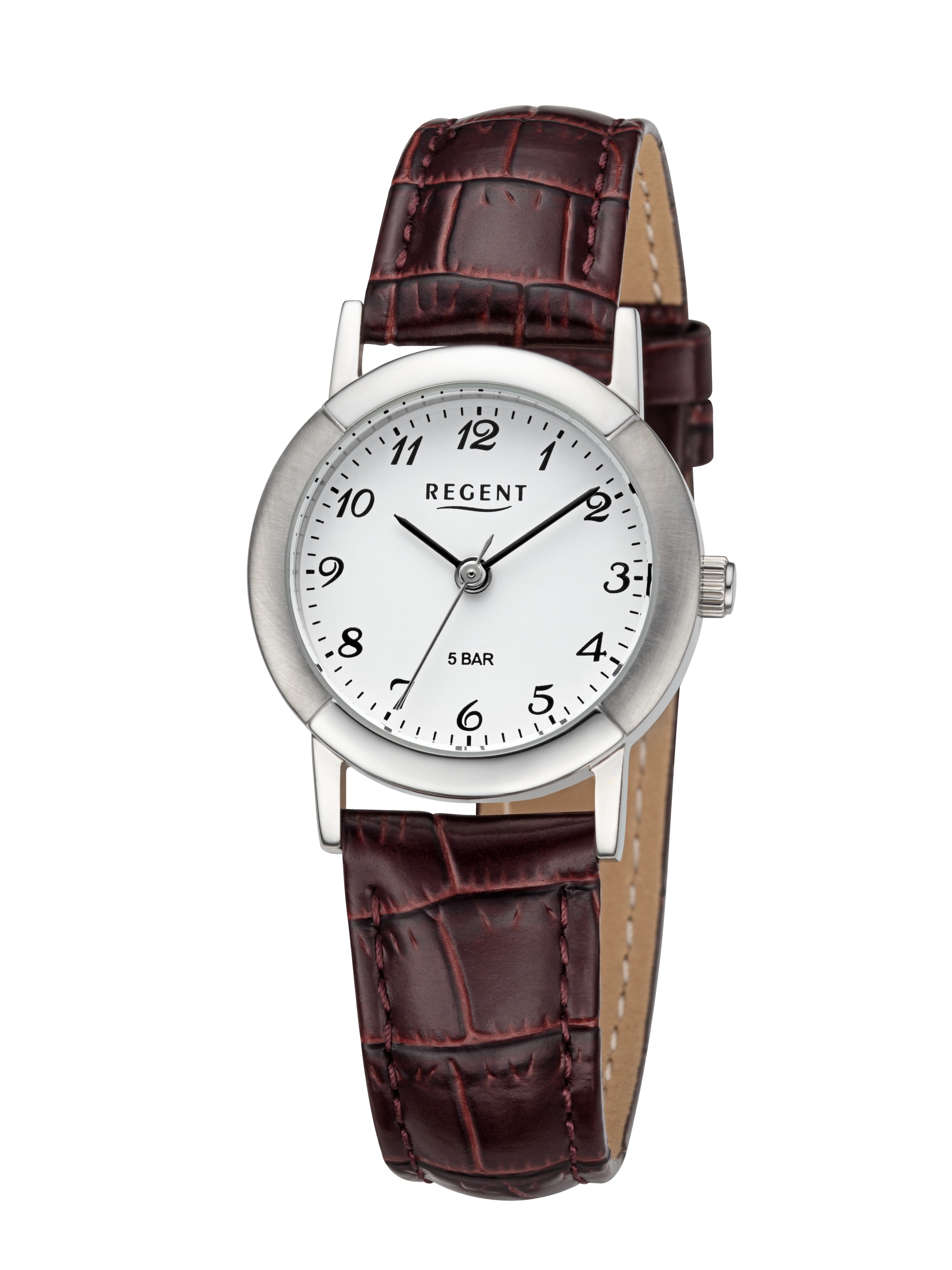 Regent Quarzuhr Armbanduhr, Damenuhr, Lederarmband, analog