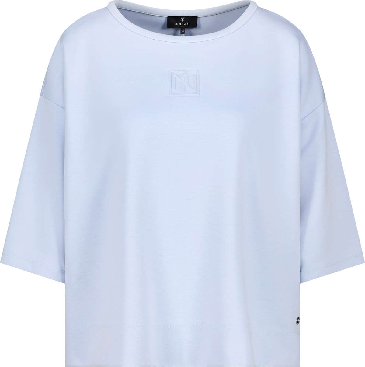 Monari Sweatshirt »Sweatshirt Basic Prägedruck«, Relaxed fit mit Präge-Emblem
