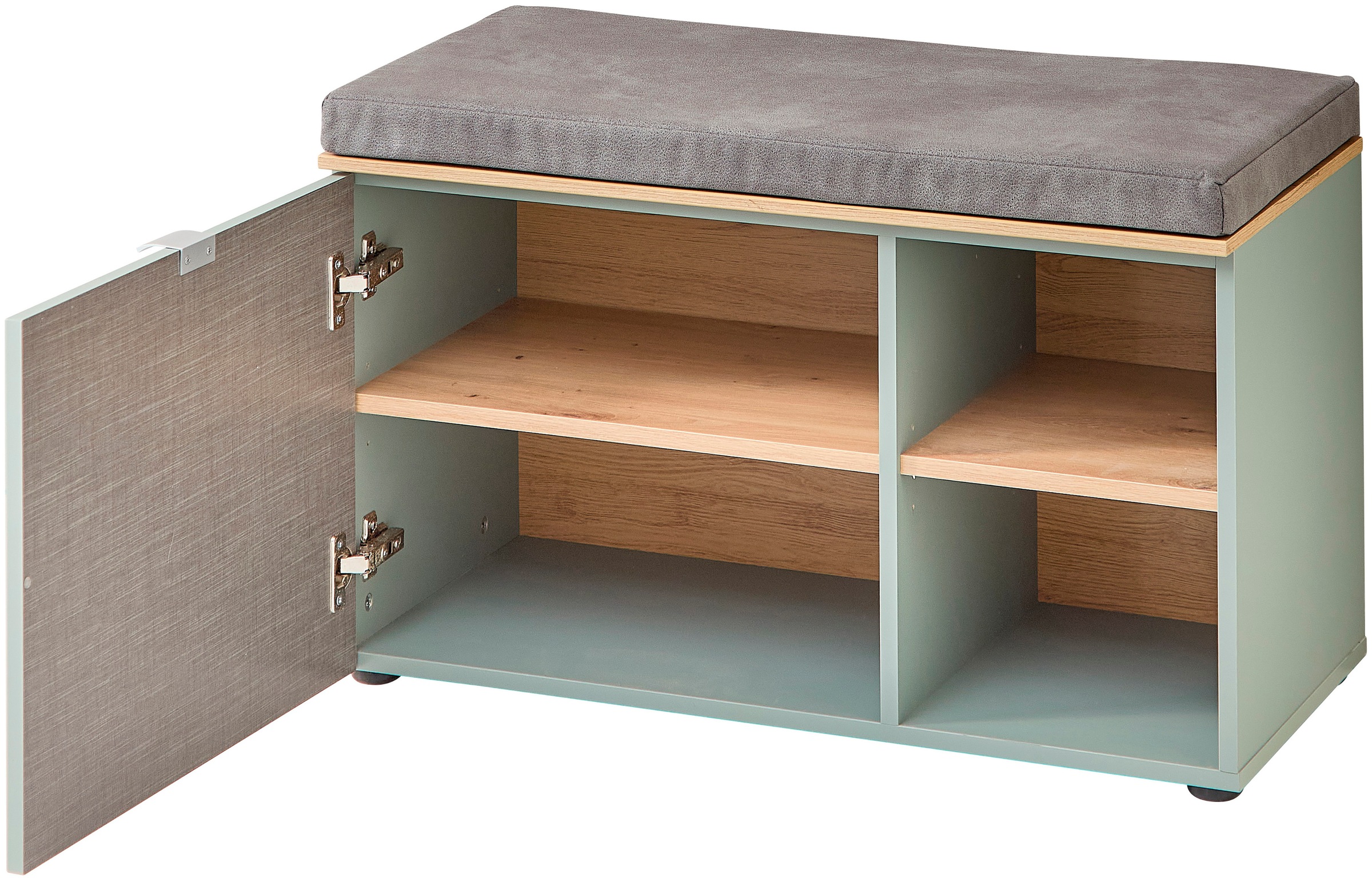 Innostyle Schuhschrank »Bari Schuhbank inkl. Sitzkissen, BxHxT 78x50x38 cm«, (1 St.), 1 türig, 4 Fächer, Softclose, ABS Kantenschutz