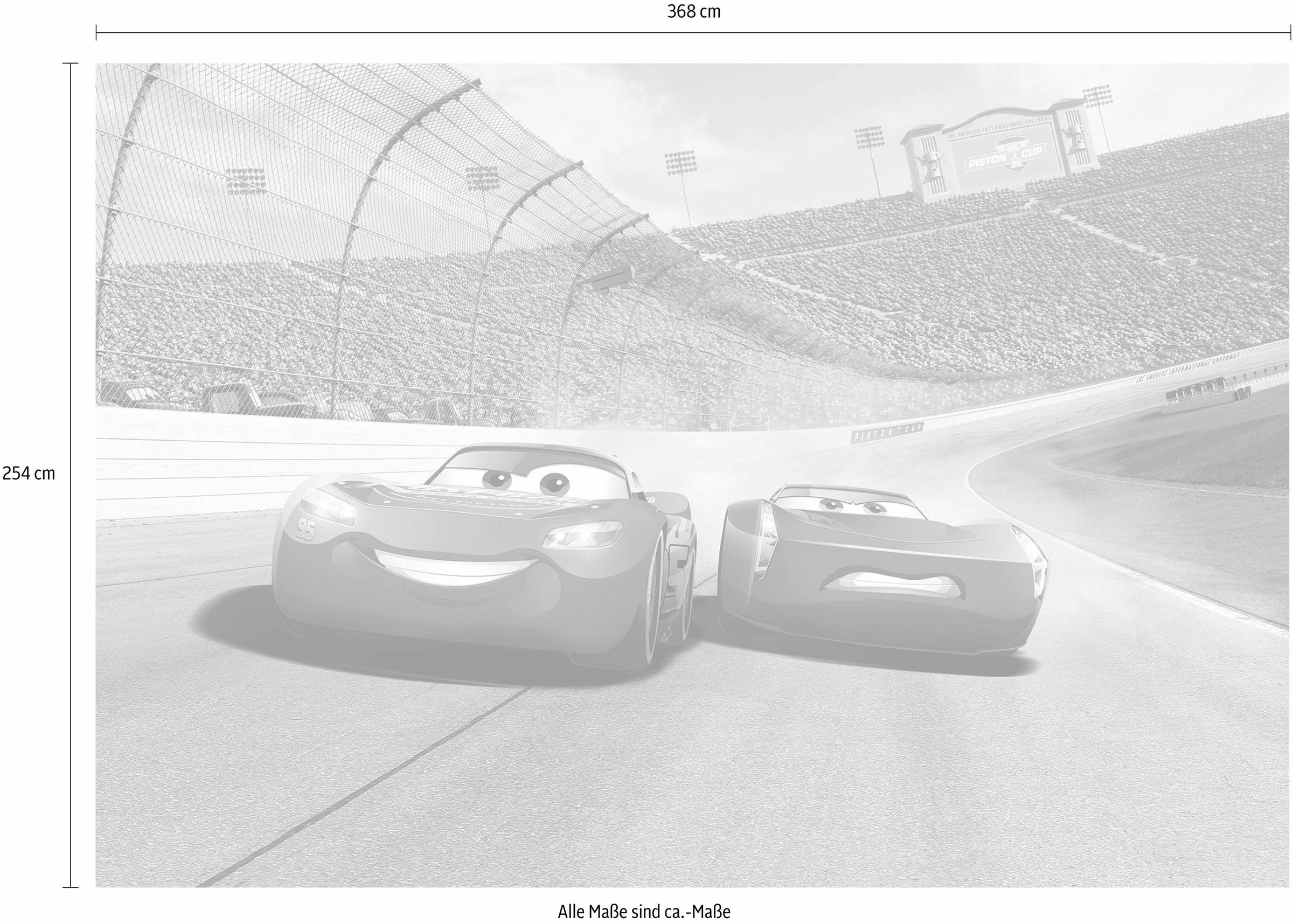 Komar Fototapete »Cars3 Curve - Größe 368 x 254 cm«, bedruckt, Kinderzimmer