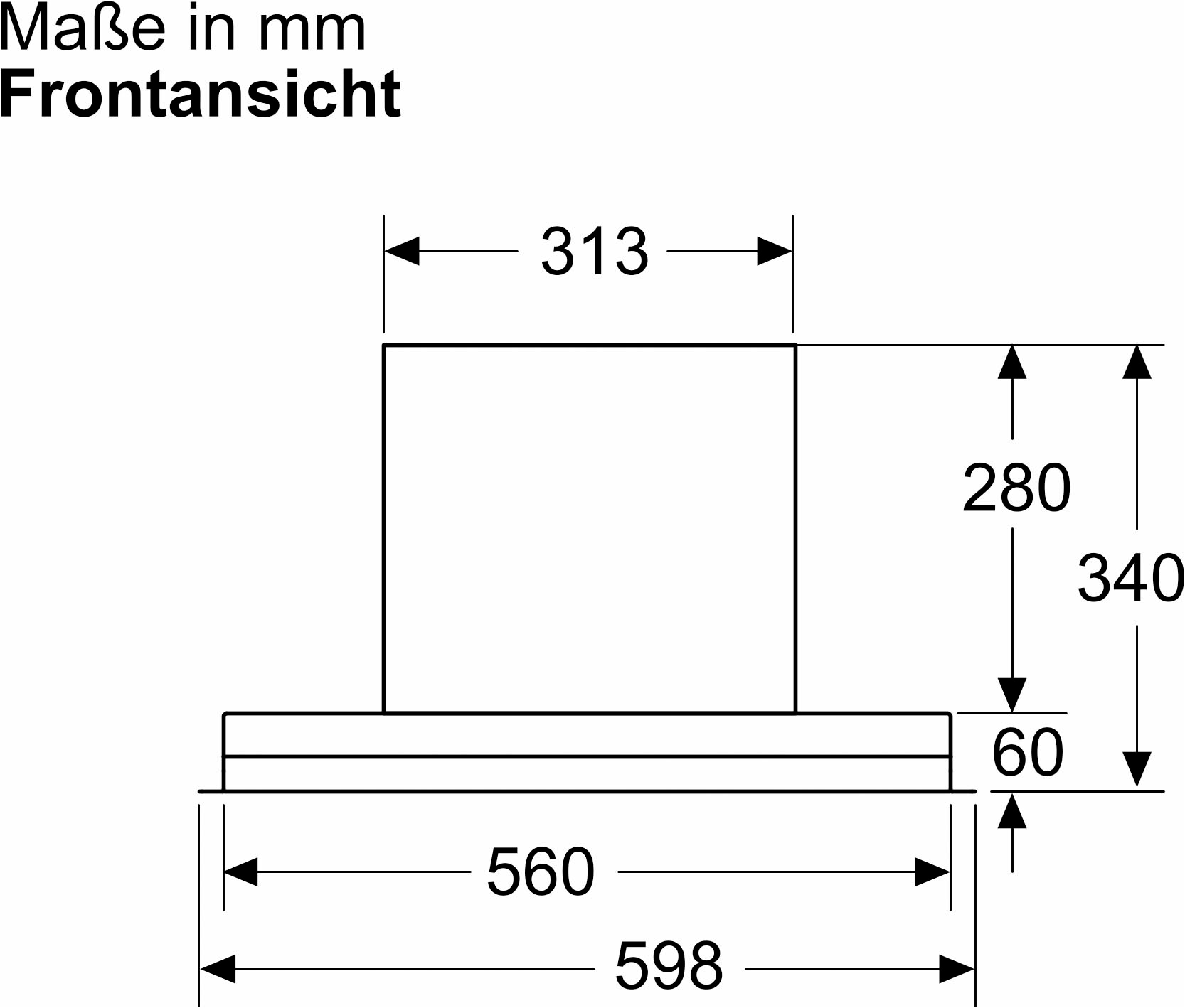 BOSCH Lüfterbaustein »DBB67DP60« Serie Serie 6