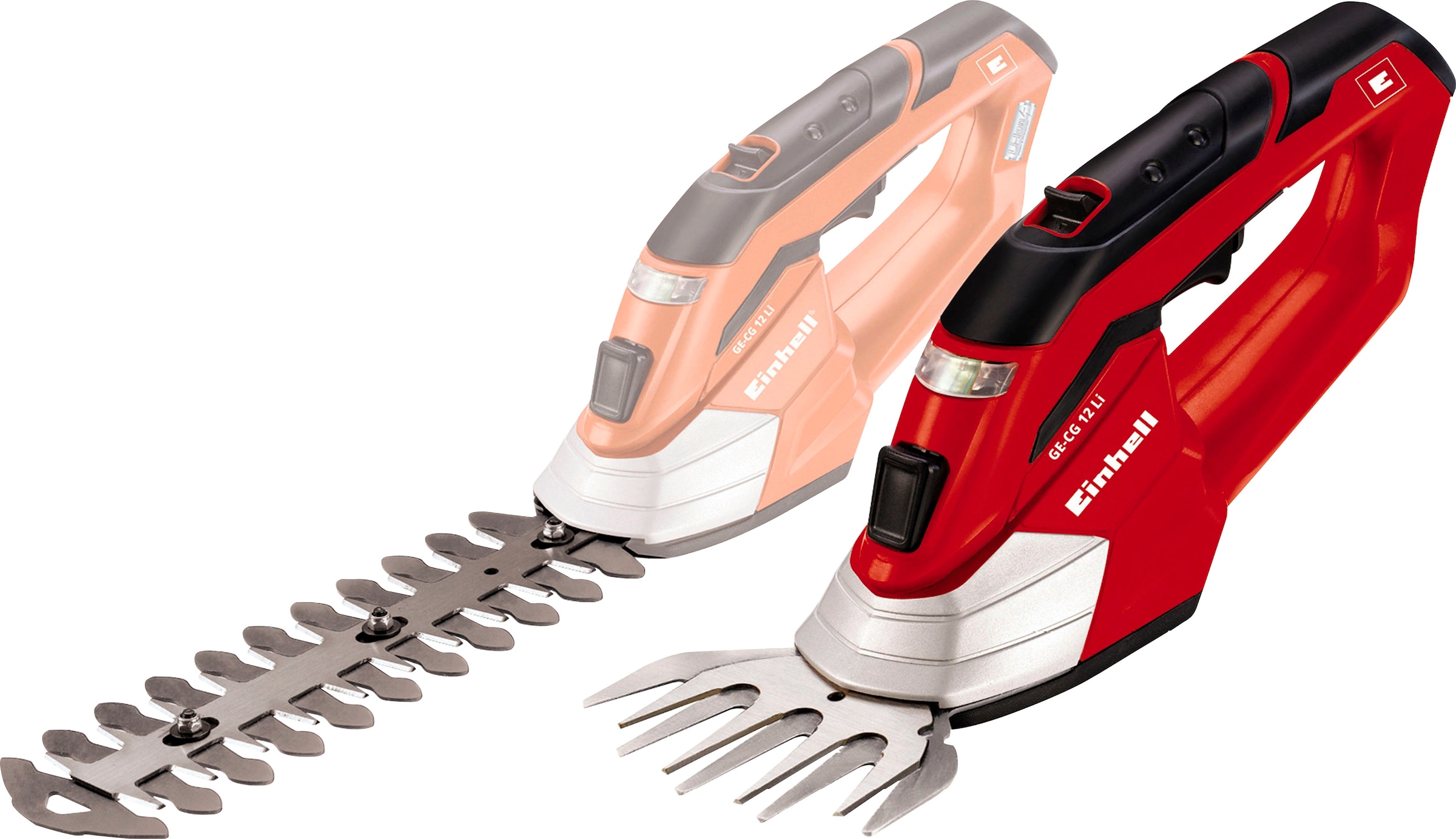 Einhell Akku-Gras- und Strauchscherenset »GE-CG 12 Li«, (Set), mit Teleskopstiel, eingebauter Akku