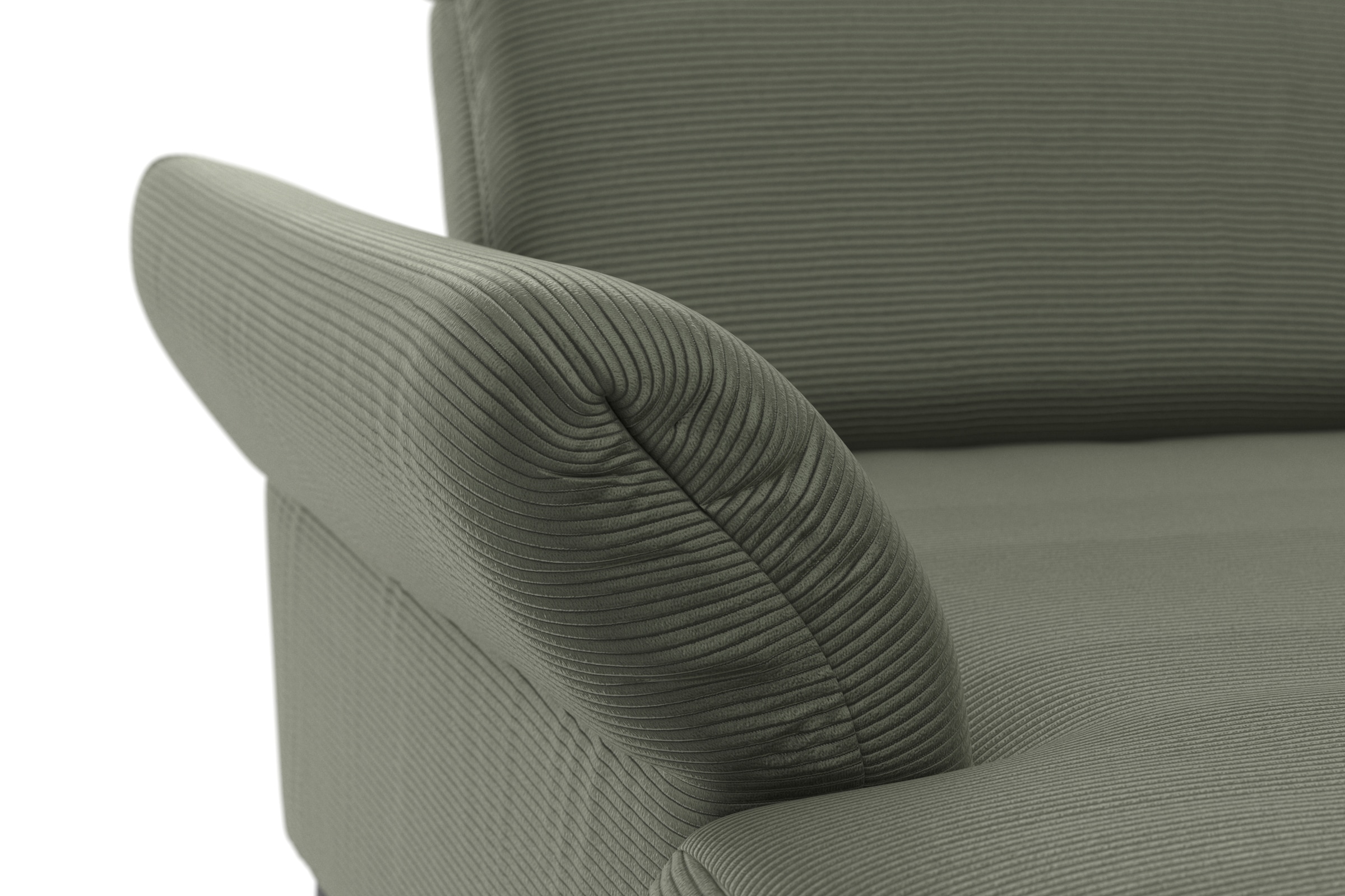INOSIGN Ecksofa »Coco L-Form«, Sitztiefen-, Arm- und Kopfteilverstellung, Cord-Bezug, Fußhöhe 15 cm