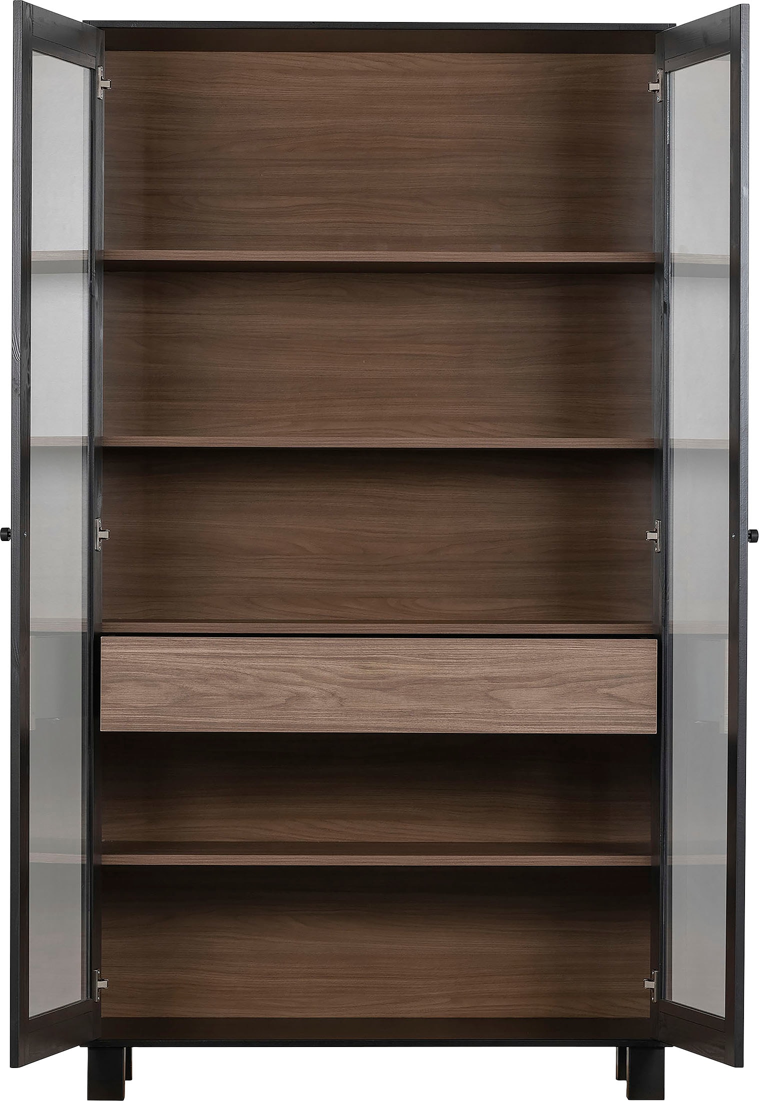 WOOOD Vitrine »Goos«, aus Kiefernholz, zwei Türen, Breite 110 cm