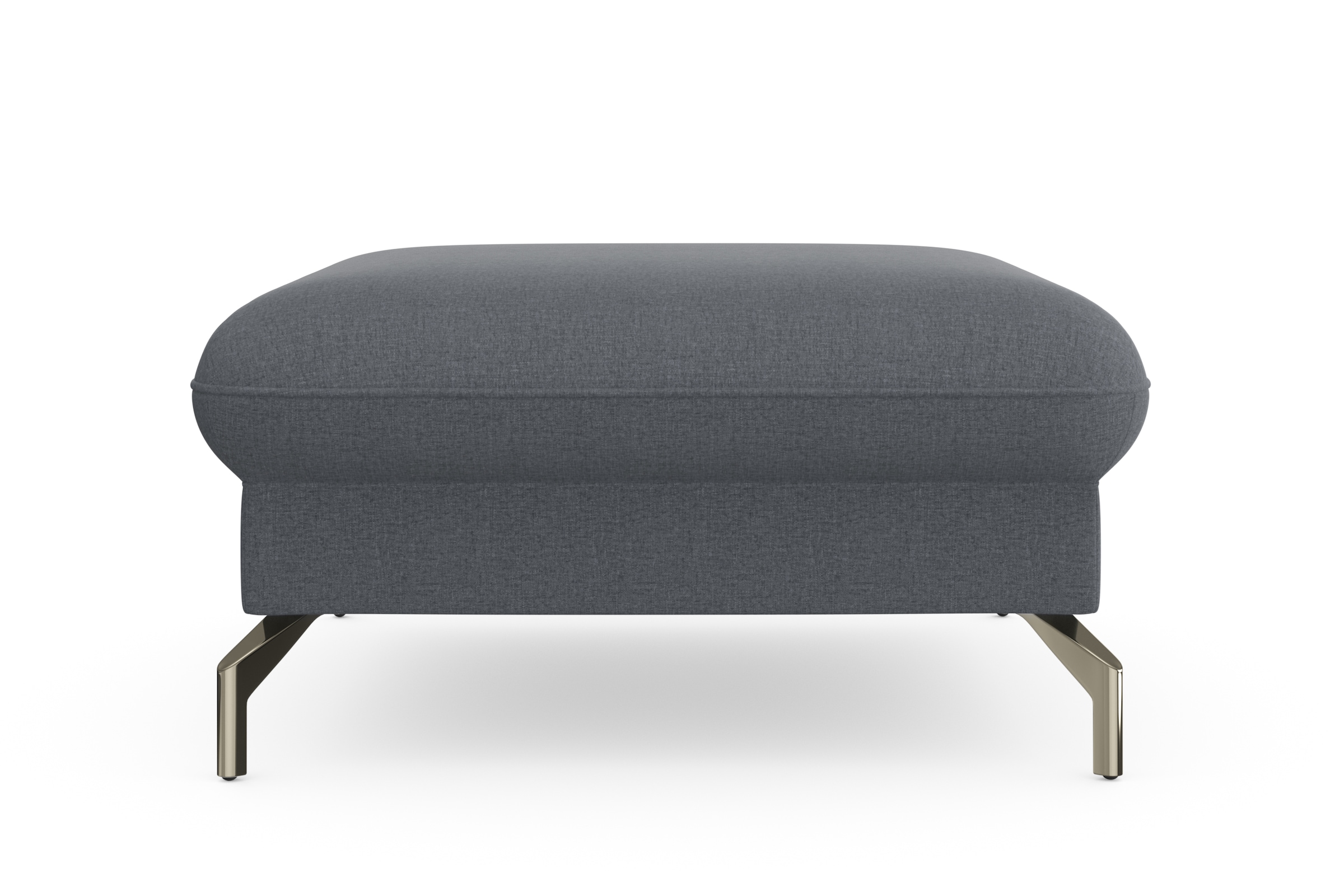 sit&more Hocker »Fashion«, inklusive Federkern, mit satinierten Nickelfüßen