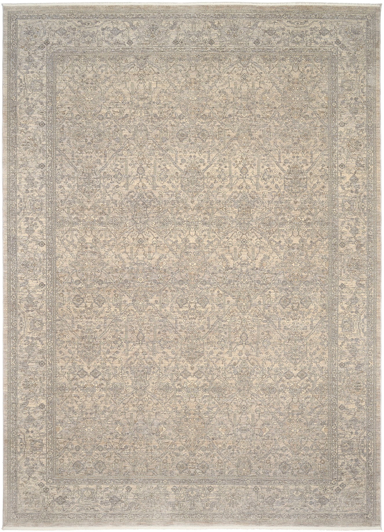 OCI DIE TEPPICHMARKE Teppich »GRAND FASHION 03«, rechteckig, 5 mm Höhe, Vintage Look, seitlich hochwertig gekettelt mit Fransen, Wohnzimmer