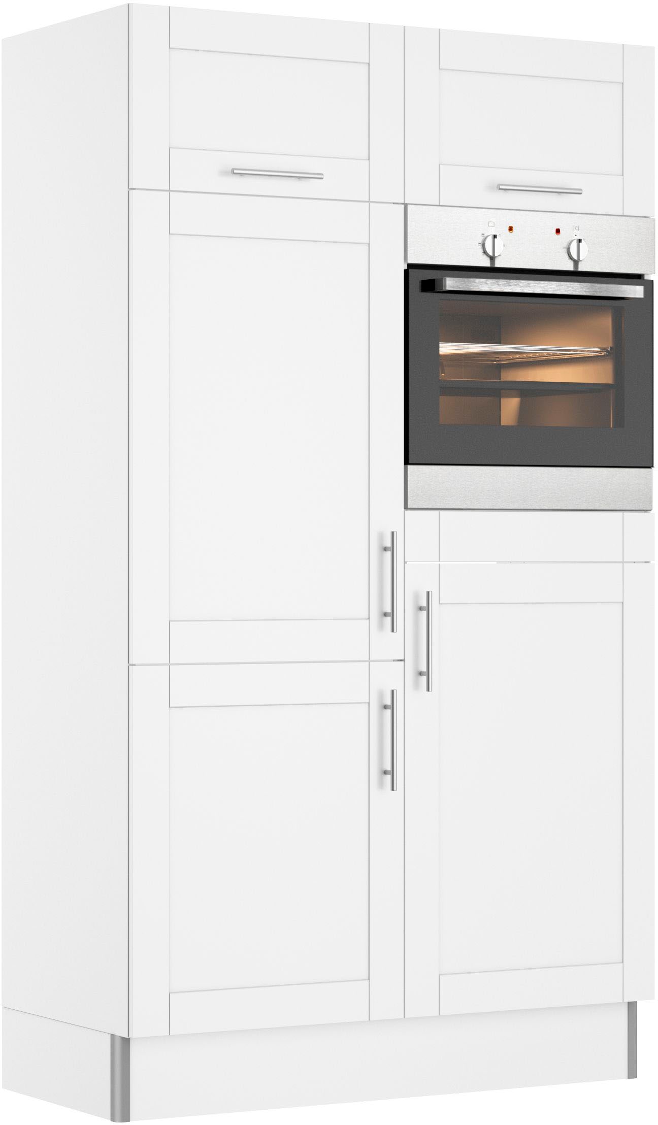 KOCHSTATION Küche »KS-Ahus, Back-/Kühlmodul«, Breite 120 cm, wahlw. mit E-Geräten, Soft Close Funktion, MDF Fronten