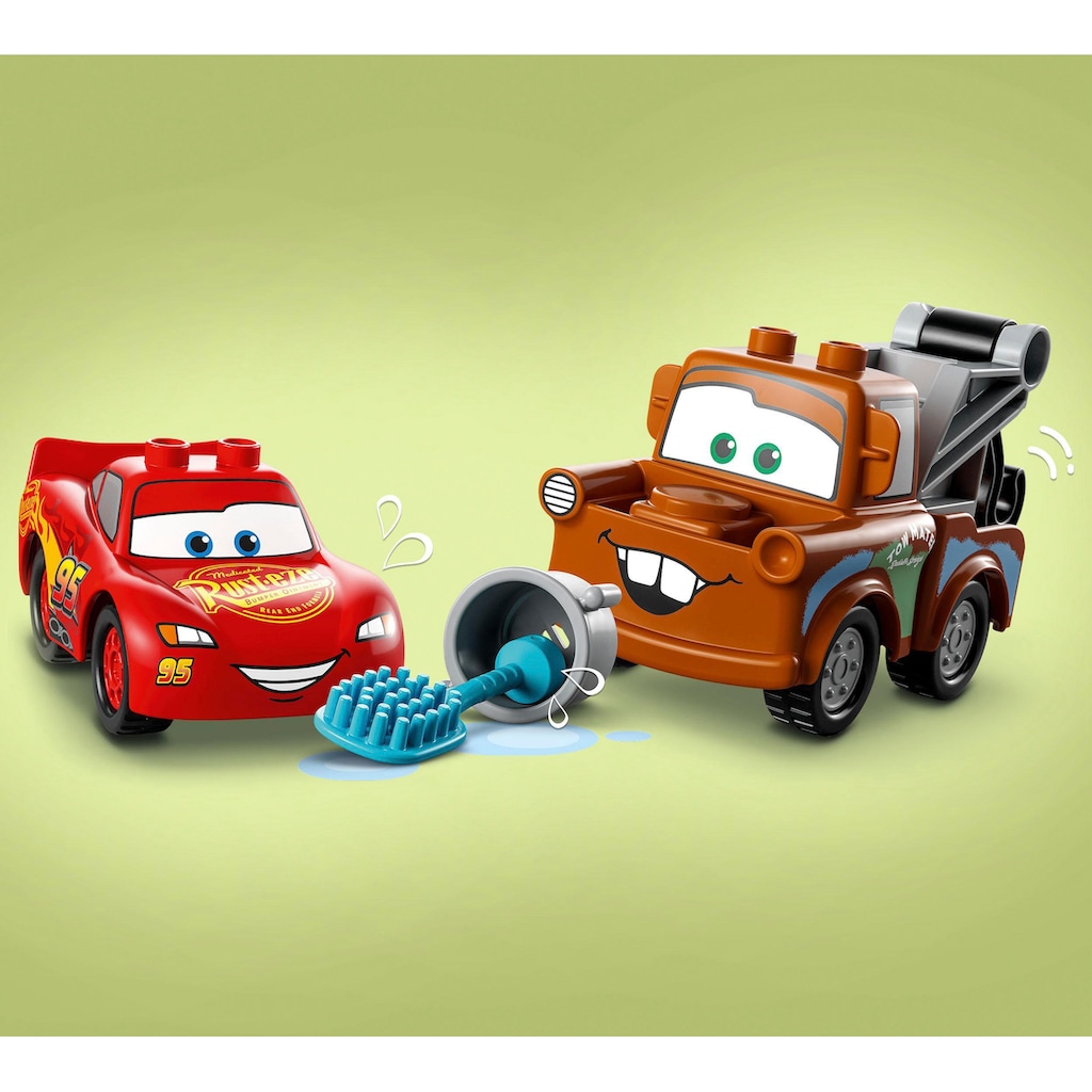 LEGO® Konstruktionsspielsteine »Lightning McQueen und Mater in der Waschanlage (10996), LEGO® DUPLO«, (29 St.), LEGO® DUPLO Disney and Pixar’s Cars; Made in Europe