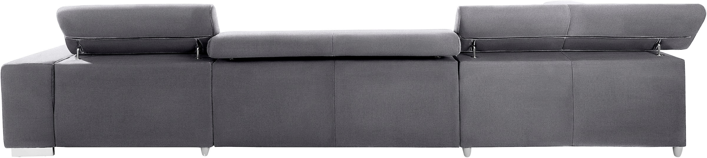 COTTA Wohnlandschaft »Orion U-Form«, mit Kopfteilverstellung & 6 Nierenkissen