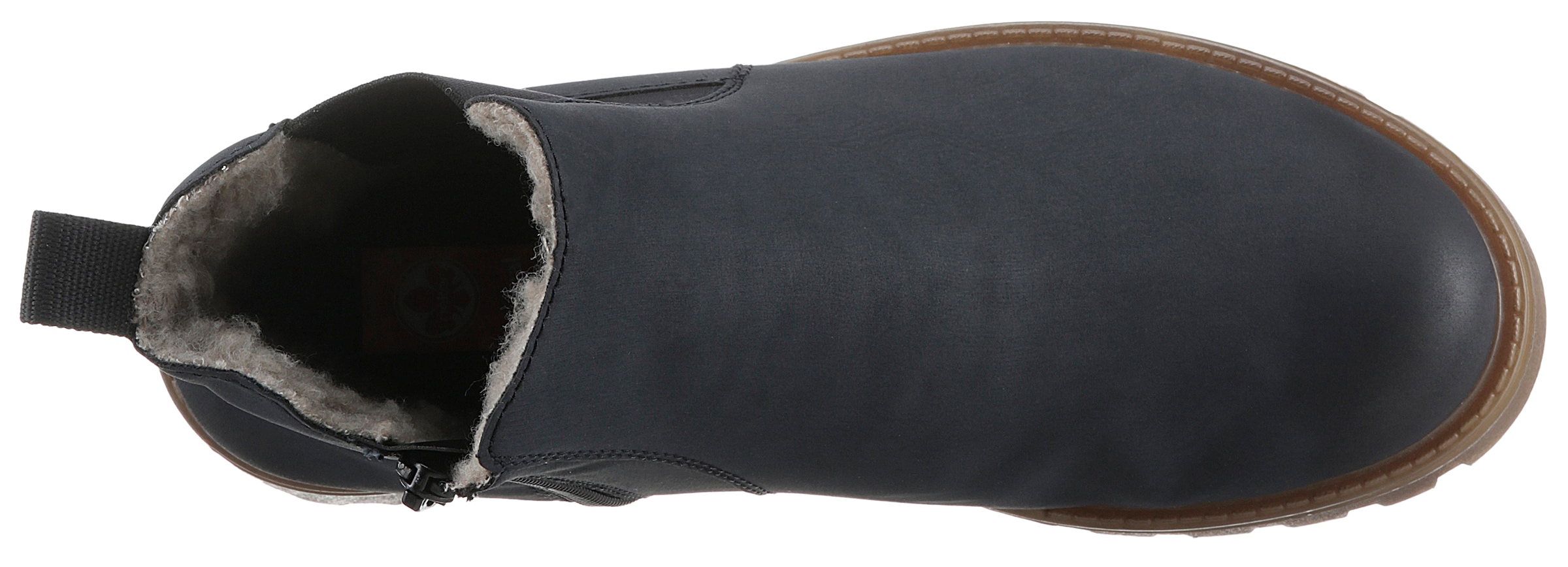 Rieker Chelseaboots, Schlupfboots, Stiefelette, Blockabsatz, mit kuscheligem Warmfutter