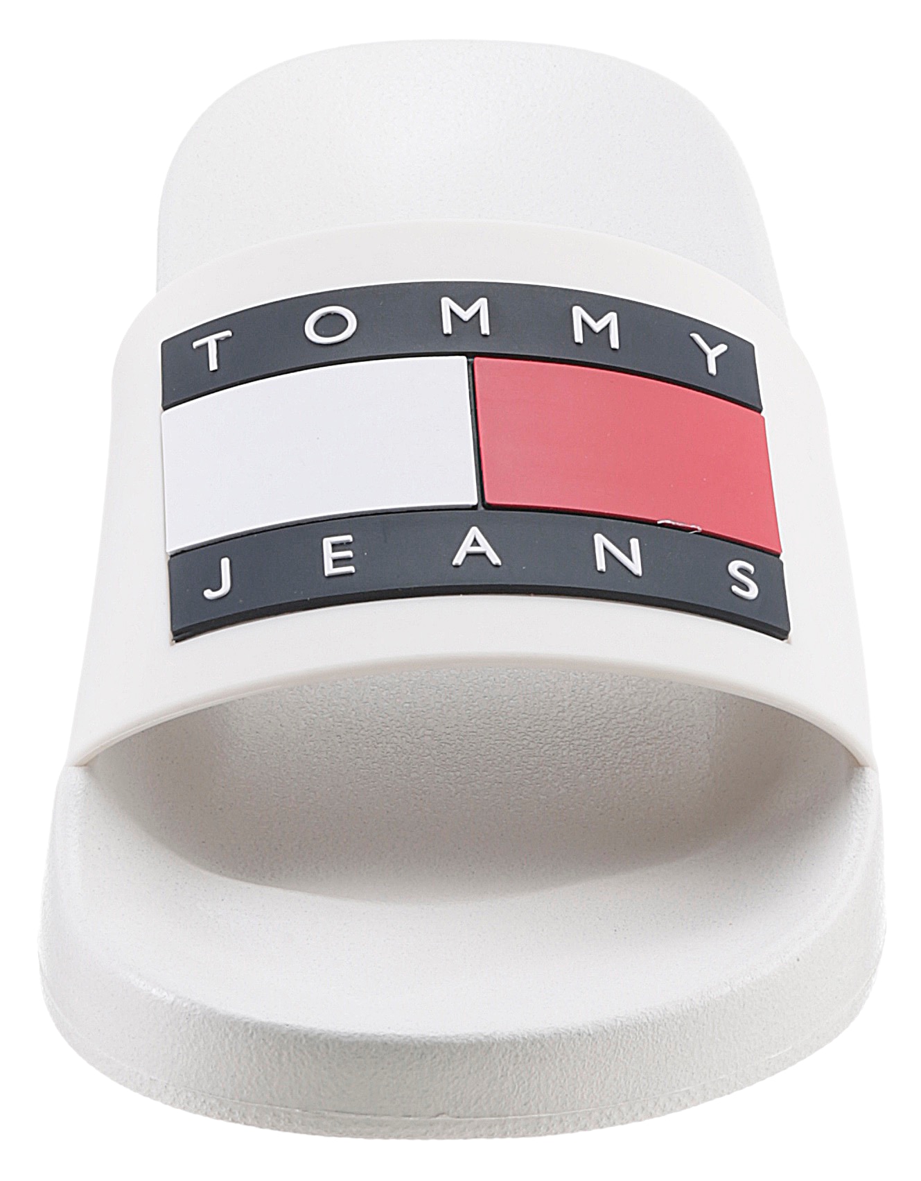 Tommy Jeans Badepantolette »TOMMY JEANS POOL SLIDE ESS«  , Sommerschuh, Poolslides, Schlappen, mit plakativer Logoflag