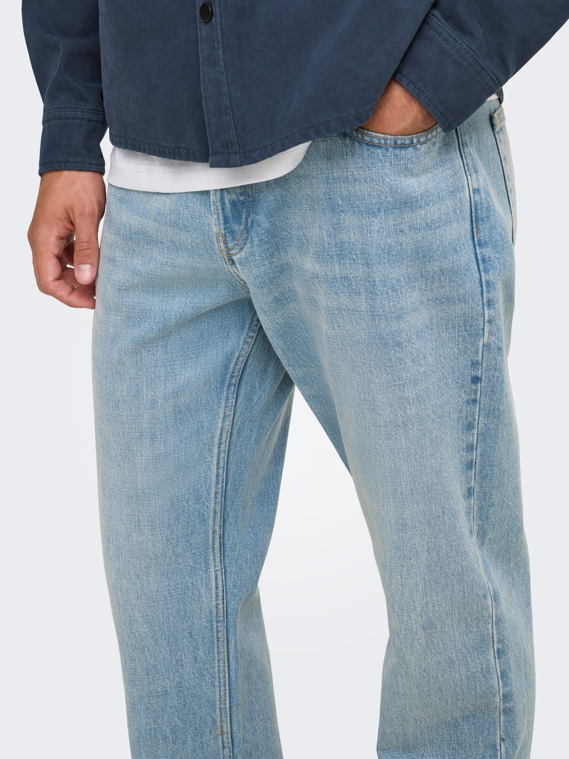 ONLY & SONS Straight-Jeans »ONSEDGE STRAIGHT DNM« Baumwolle, straight fit