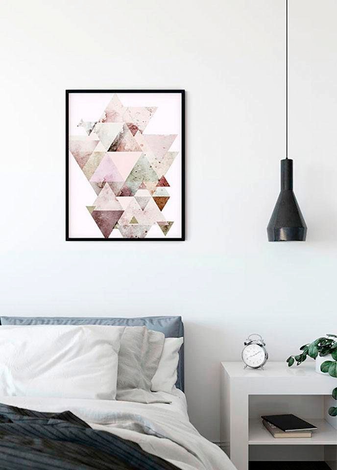 Komar Bild "Triangles Red", Formen-Kunst, (1 St.), Wandbild zur Dekoration günstig online kaufen
