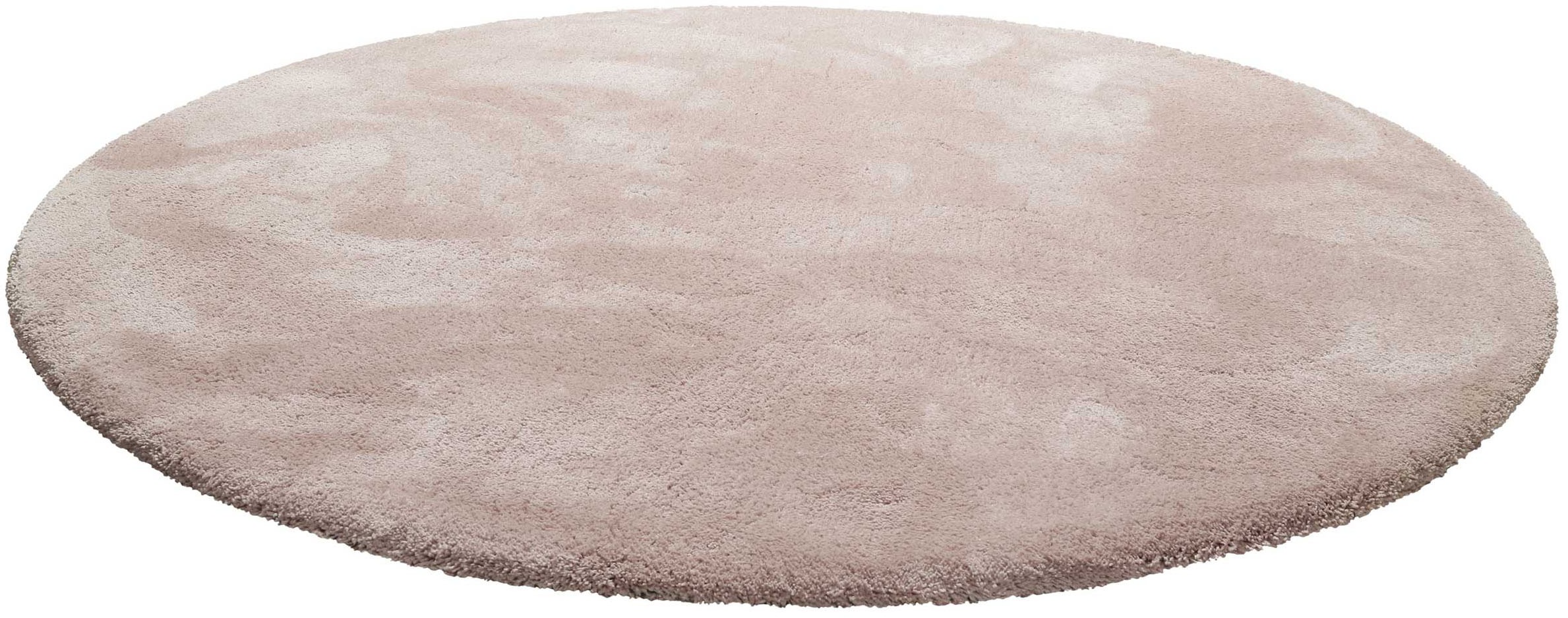 Homie Living Teppich »Pisa«, rund, 25 mm Höhe, Hochflor, Microfaser, uni, w günstig online kaufen