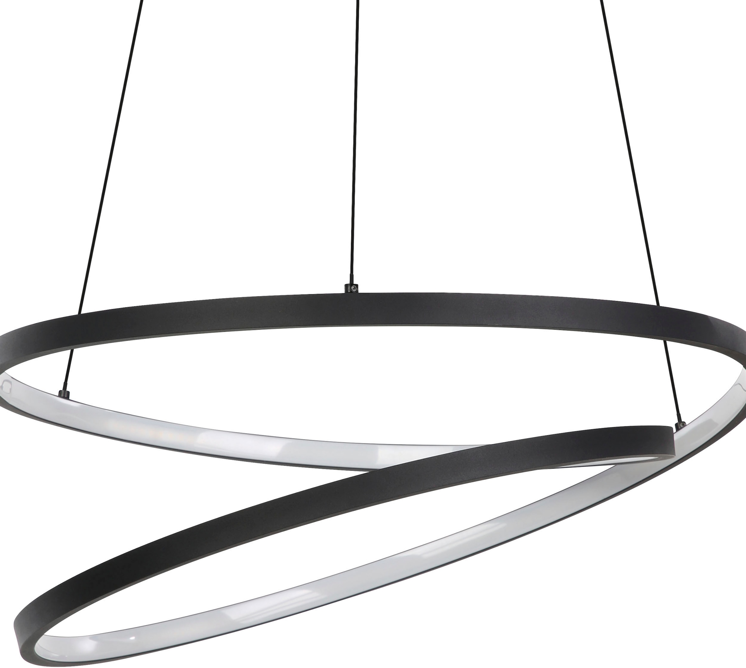 EGLO Hängeleuchte »RUOTALE«, Leuchtmittel LED-Modul | LED fest integriert, Hängeleuchte in schwarz aus Alu, Stahl - 37W - Warmweiß