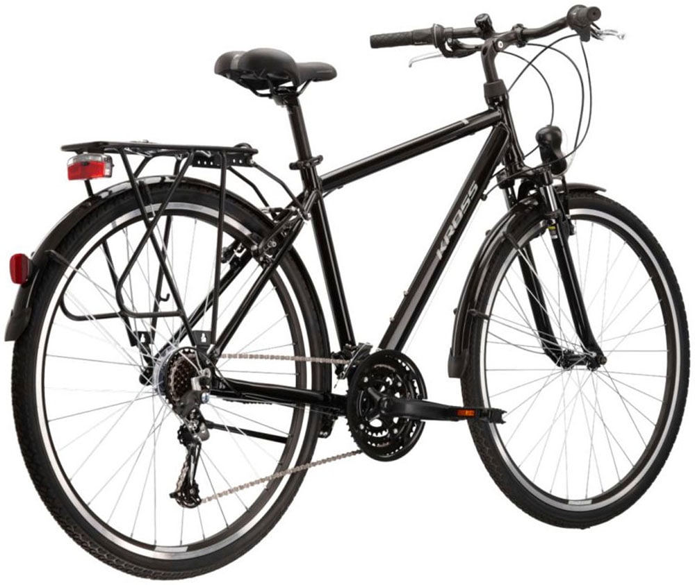 Kross Trekkingrad »KROSS Trekkingrad Trans 1.0 28" schwarz«, 21 Gang, RDM41 Schaltwerk, Kettenschaltung