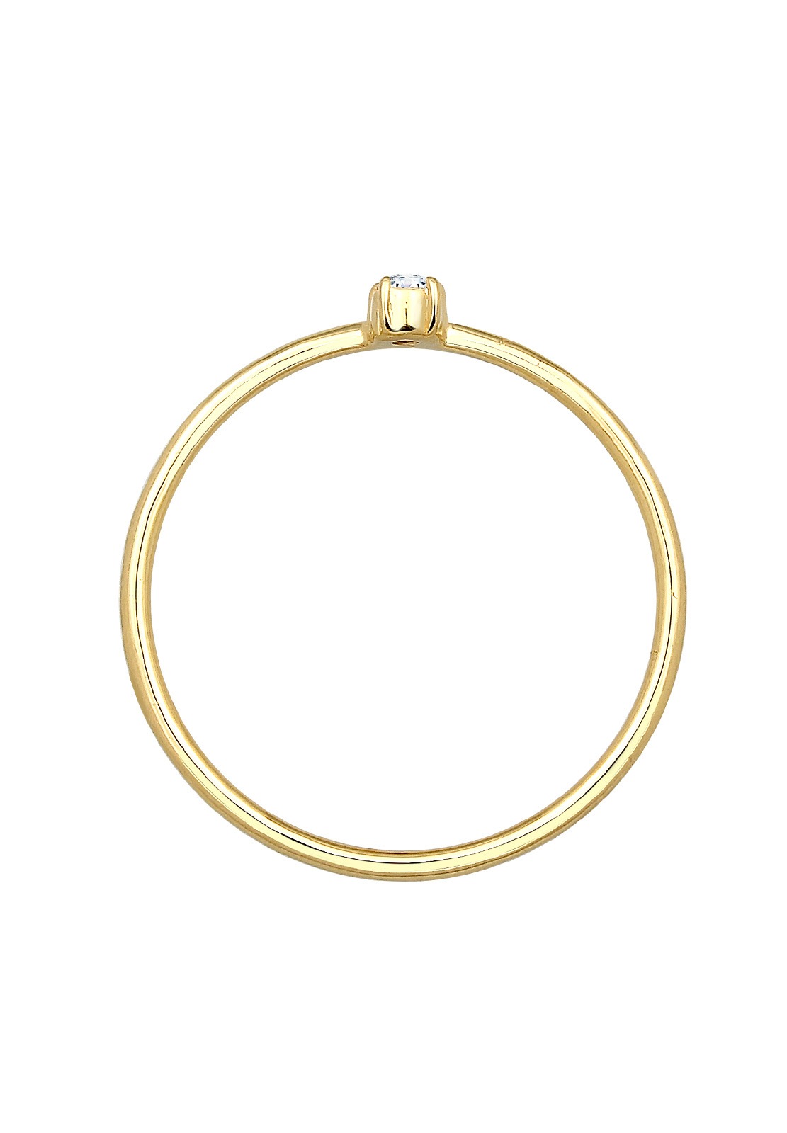 Elli DIAMONDS Verlobungsring »Verlobungsring Schwarzer Diamant (0.06 ct) 375 Gelbgold«