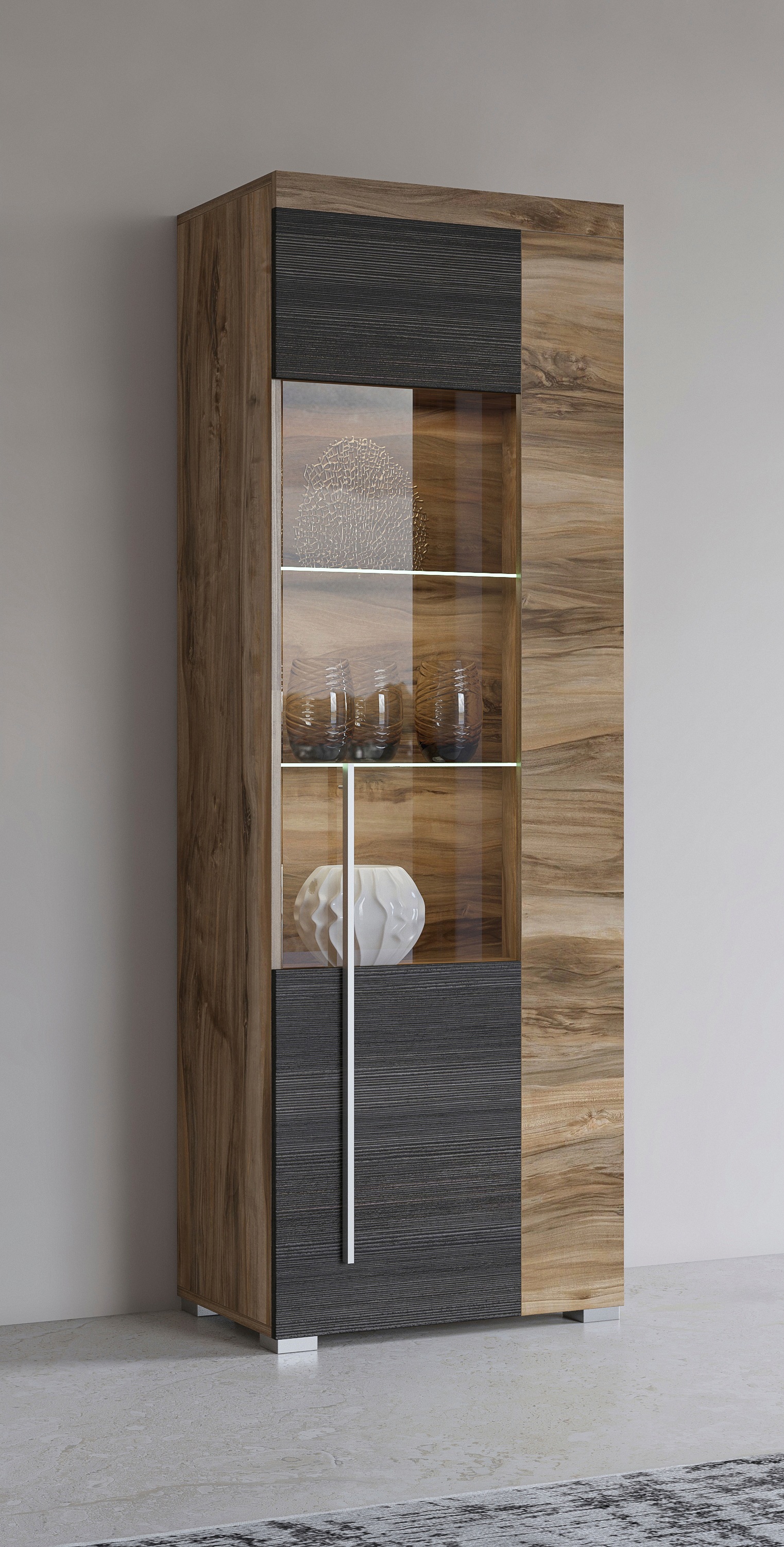INOSIGN Vitrine »Roger,Höhe 160cm stilvolle Glasvitrine mit verstellbare Gl günstig online kaufen