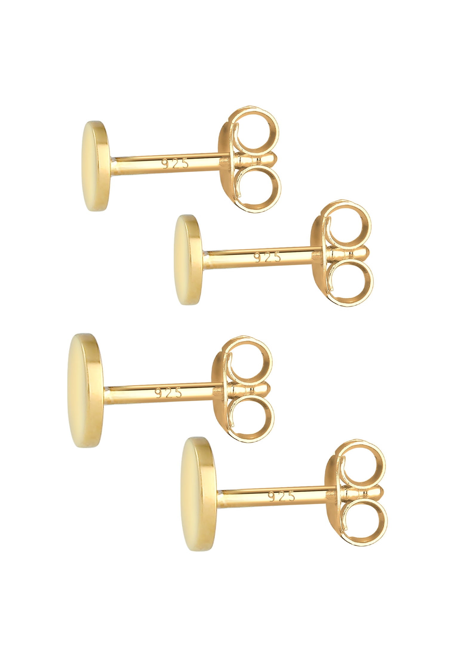 Elli Ohrring-Set »Disc Plättchen Kreis Basic 2er Set 925 Silber«