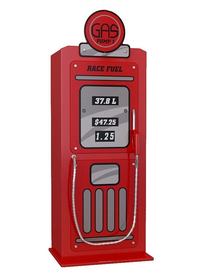 Vipack Kleiderschrank »in Tankstellen-Optik, Als Wäscheschrank Nutzbar, Innen 2 Böden« B/H/T Ca. 54x141x40cm, Mdf Glänzend Lackiert, Mit