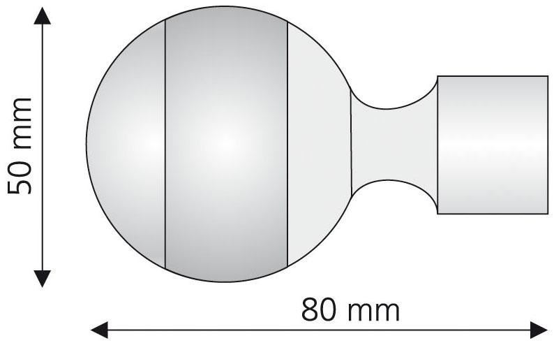 Liedeco Gardinenstangen-Endstück »Power« für Gardinenstangen Ø 20 mm günstig online kaufen