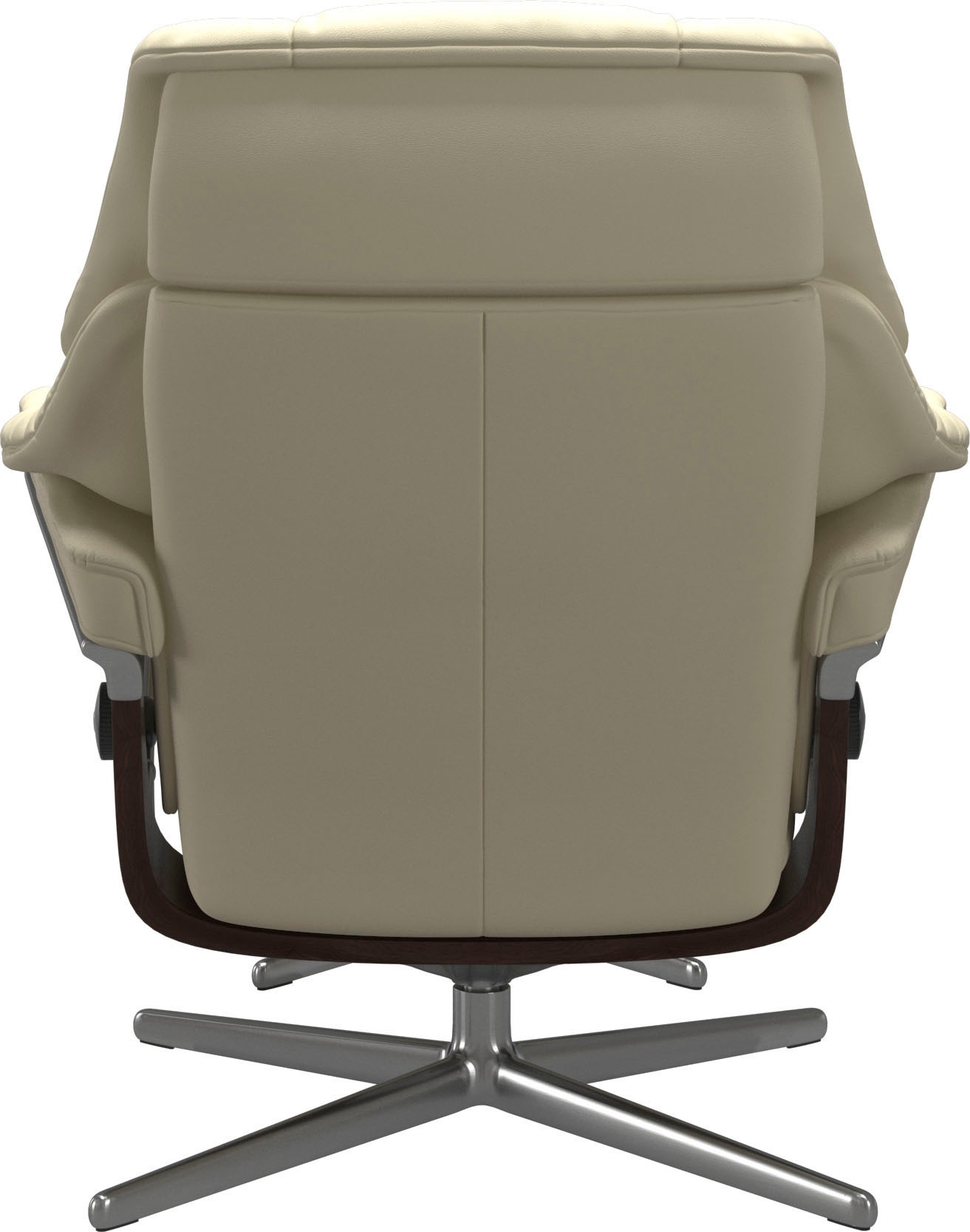 Stressless® Relaxsessel »Reno«, (Set, Relaxsessel mit Hocker), mit Hocker, mit Cross Base, Größe S, M & L, Holzakzent Braun