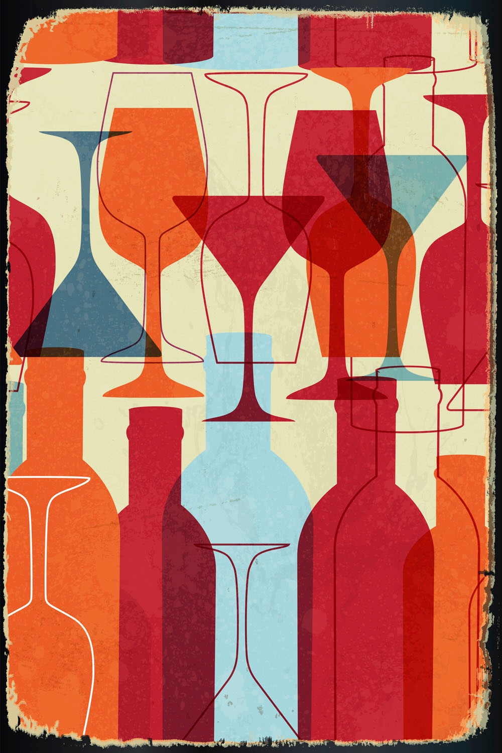 queence Metallbild »Happy Hour« Getränke 1 Stk. tlg. Stahlschilder