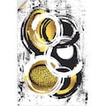 Artland Wandbild »Abstrakte Malerei Nr. 2 gold«, Muster, (1 St.), in vielen Größen & Produktarten - Alubild / Outdoorbild für den Außenbereich, Leinwandbild, Poster, Wandaufkleber / Wandtattoo auch für Badezimmer geeignet
