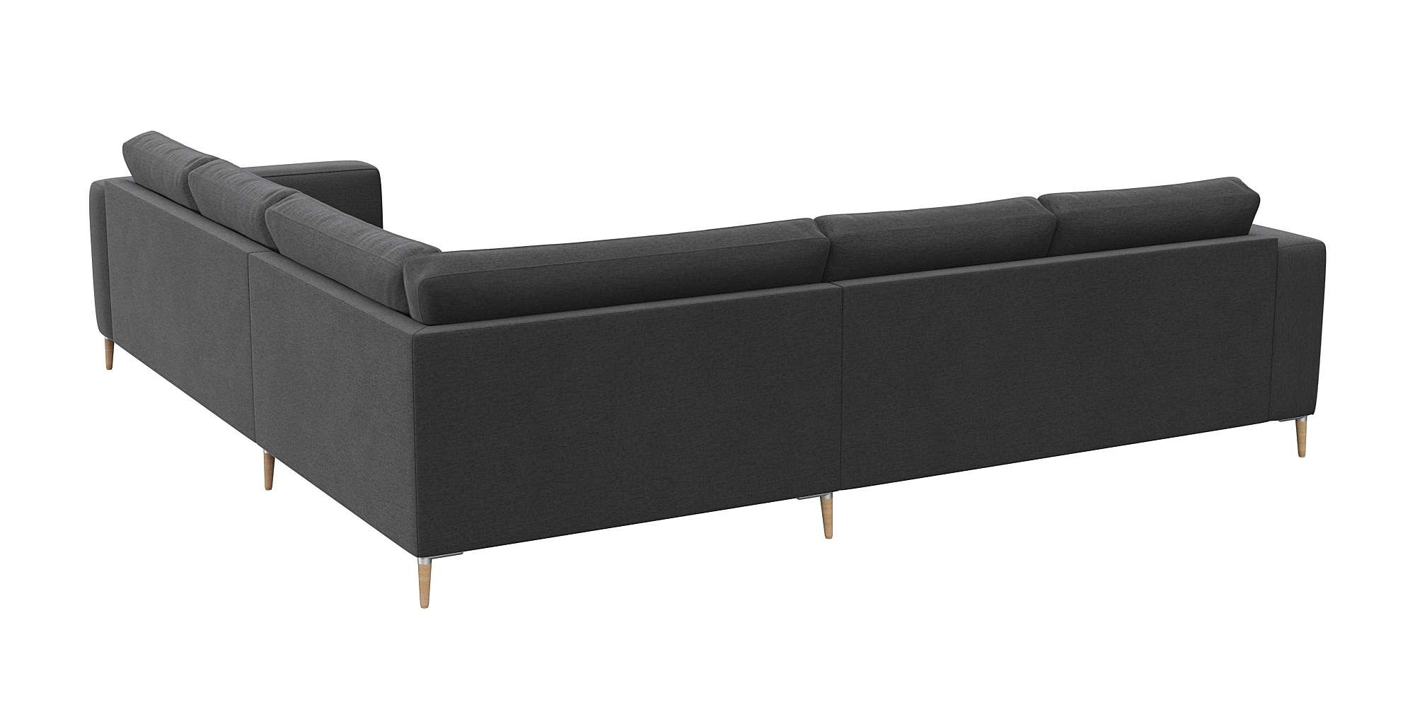 FLEXLUX Ecksofa »Fiore, gleichschenklig, super Sitzkomfort durch Kaltschaum im Sitz« breite Armlehnen, Füße Alu+ Eiche, L-Form