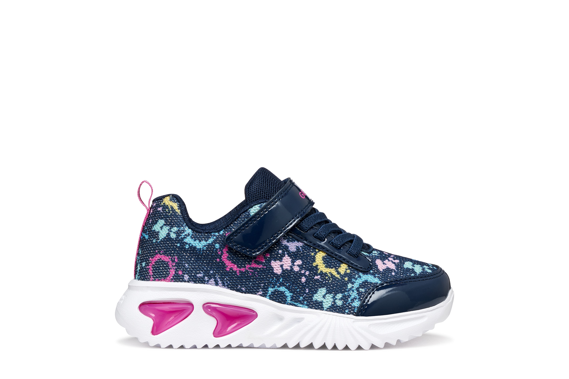 Geox Sneaker »J ASSISTER GIRL«  Halbschuh mit Blinkfunktion, Größenschablone zum Download