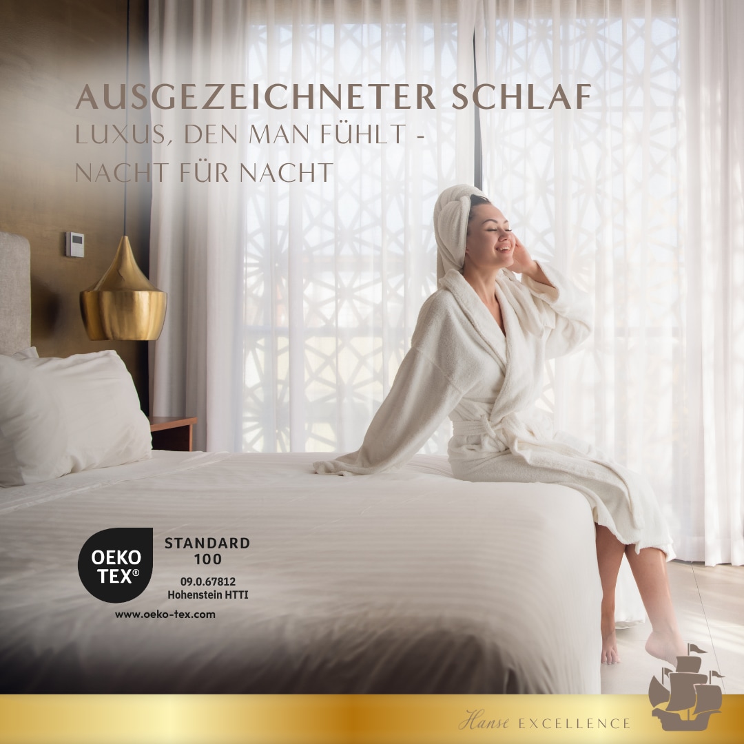 Hanse mit Kogge 3-Kammer-Kopfkissen »Hanse Excellence Gänsedaunenkopfkissen, Luxusqualität, Made in Germany« Füllung: Außenkammern: 100% Gänsedaunen; Innenkammer: 100% Gänsefedern 1 Stk. tlg.